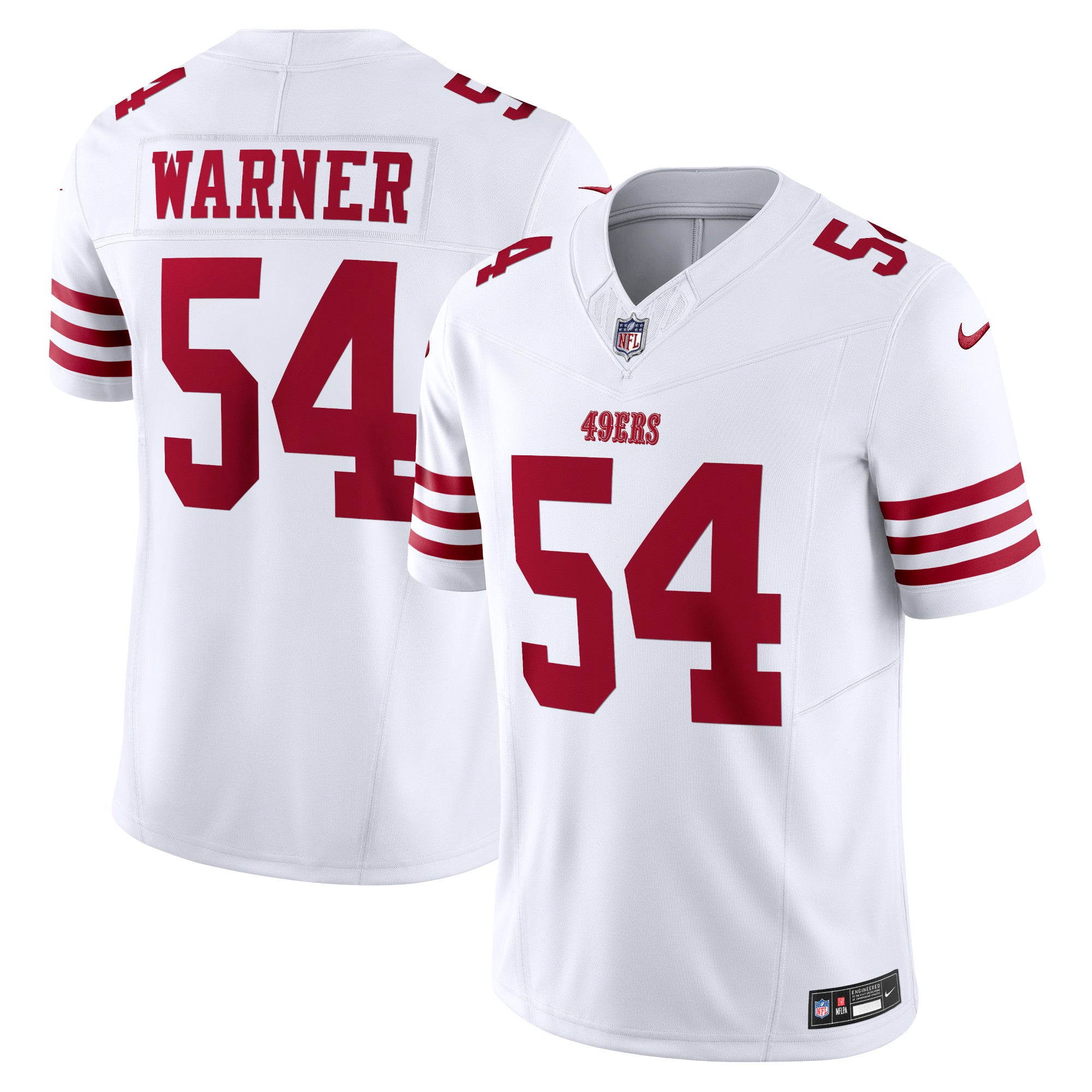 Fred Warner San Francisco 49ers Nike Vapor F.U.S.E. Limited Jersey   White