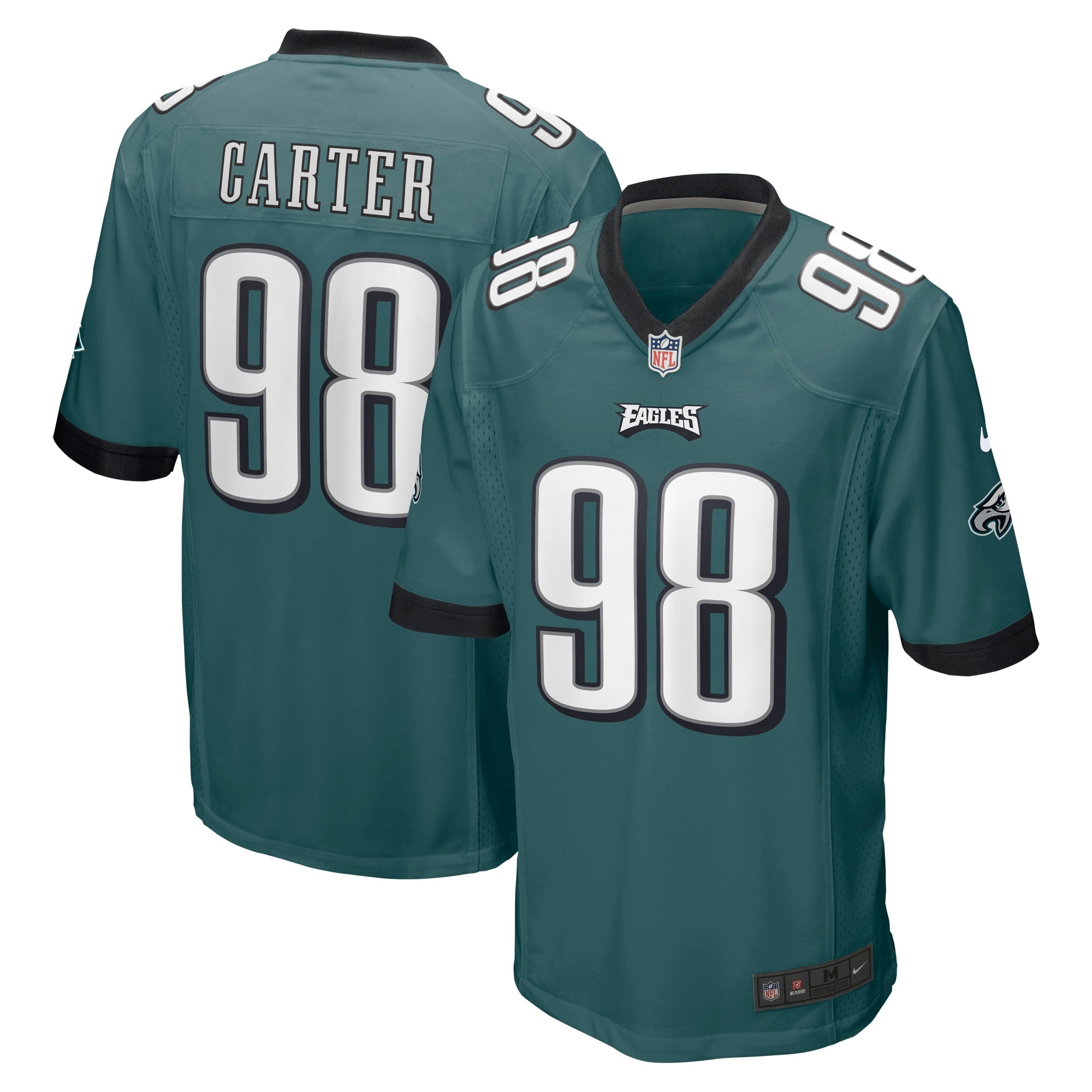 Jalen Carter Philadelphia Eagles Nike 2023 NFL Draft First Round Pick Game Jersey   Midnight Green
