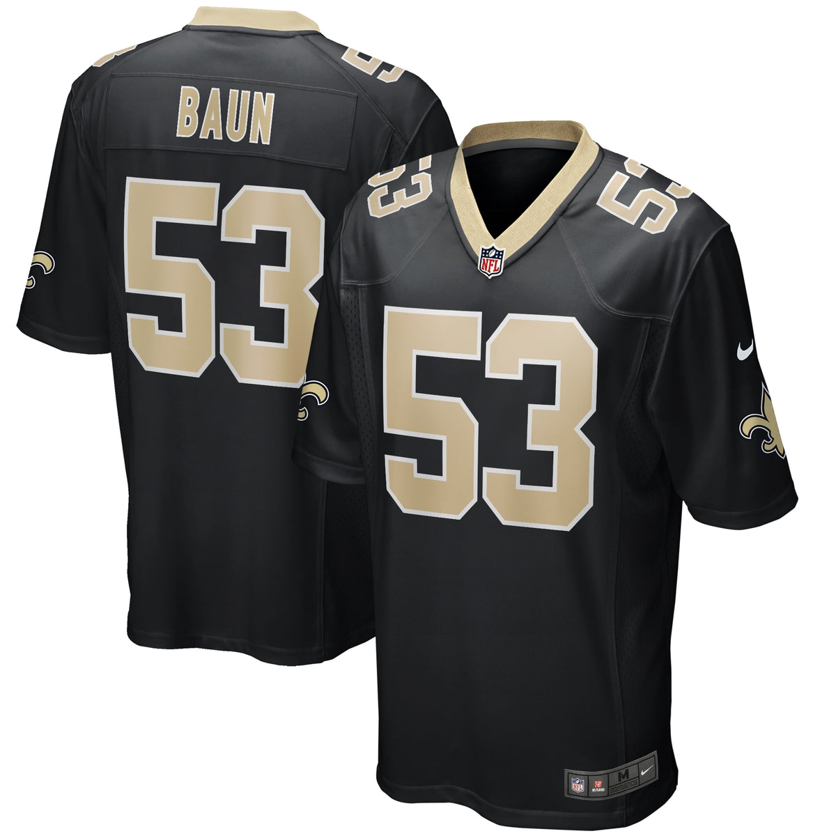 Zack Baun New Orleans Saints Nike Game Player Jersey   Black