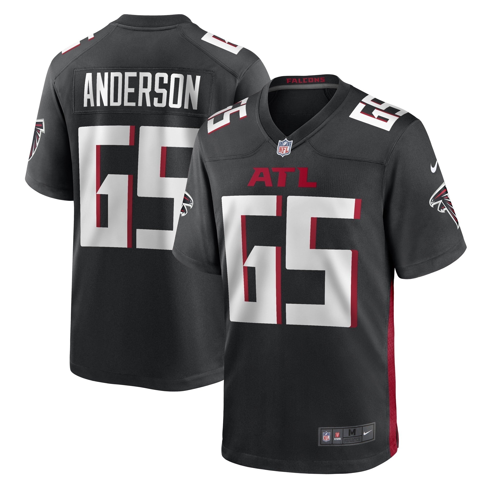Men s Nike Abdullah Anderson Black Atlanta Falcons Game Player Jersey