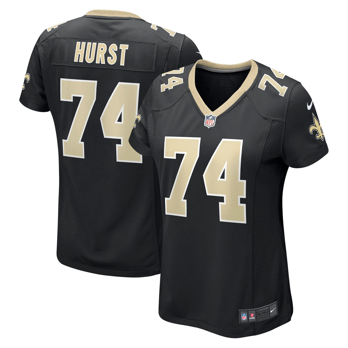 Women s Nike James Hurst Black New Orleans Saints Game Jersey