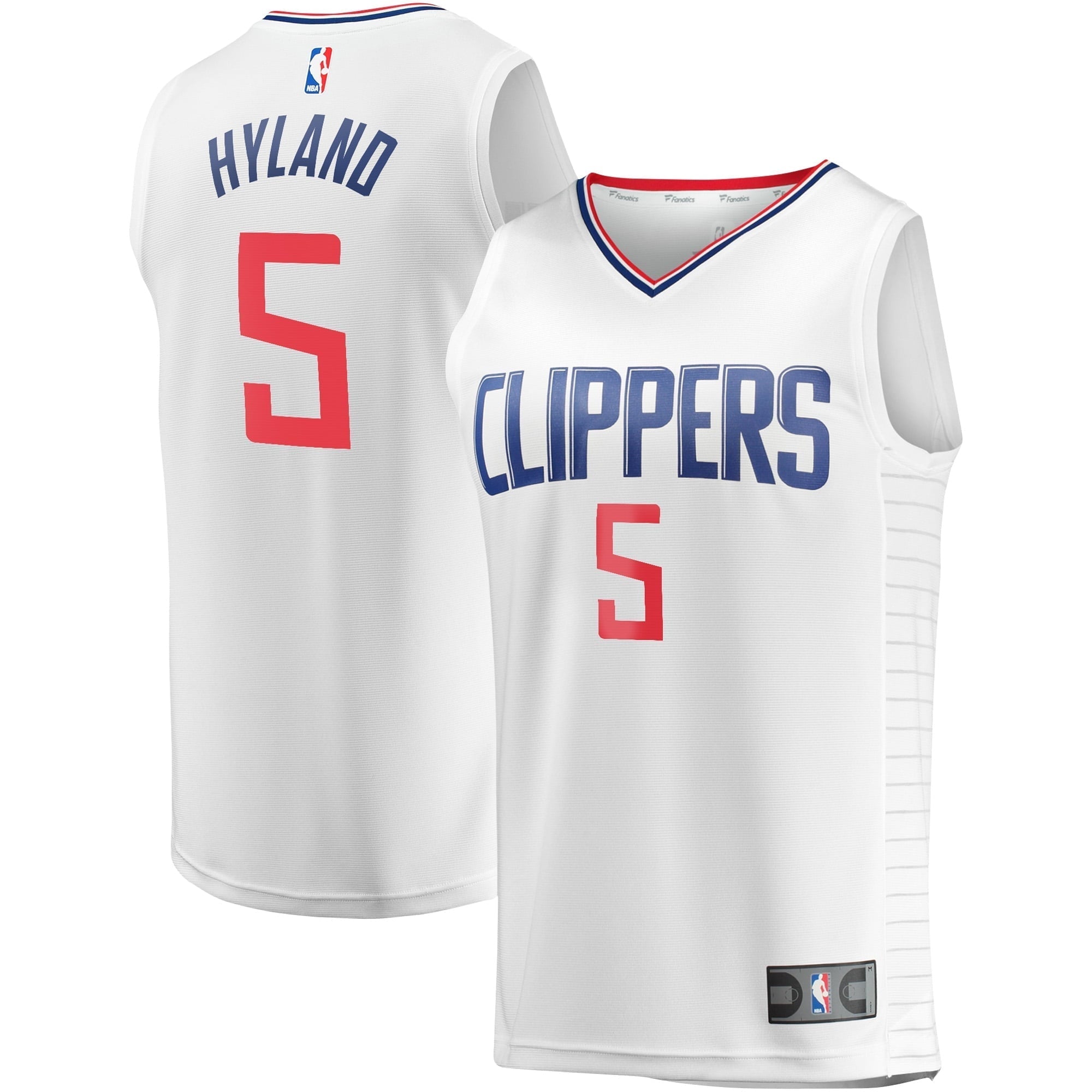 Men's Fanatics Branded Bones Hyland White LA Clippers Fast Break Player Jersey - Association Edition
