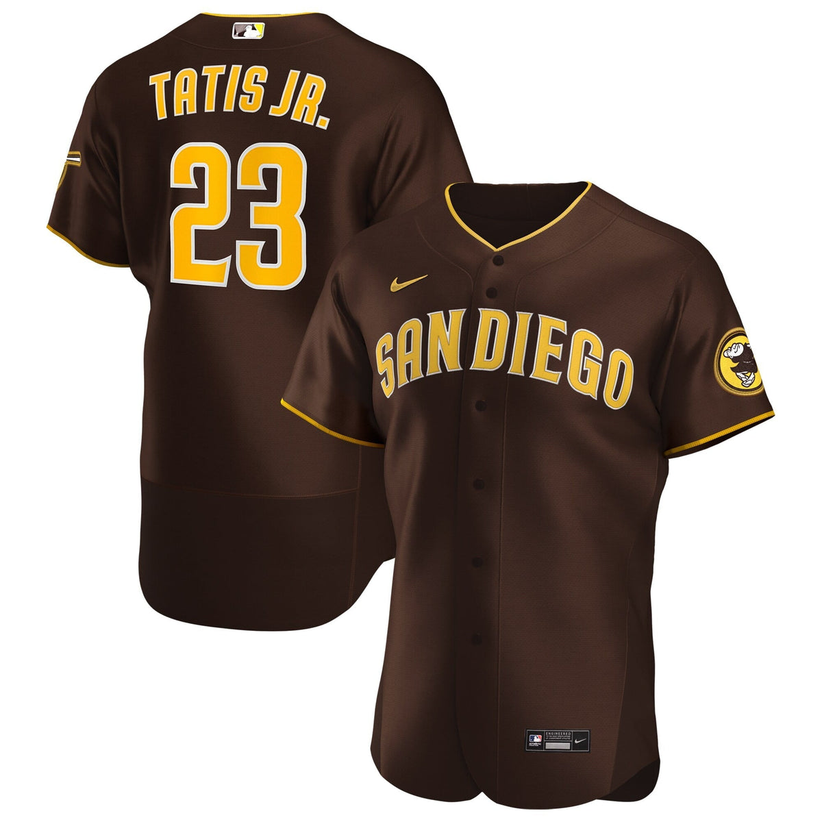 Men's Nike Fernando Tat-s Jr. Brown San Diego Padres Road Authentic Player Jersey