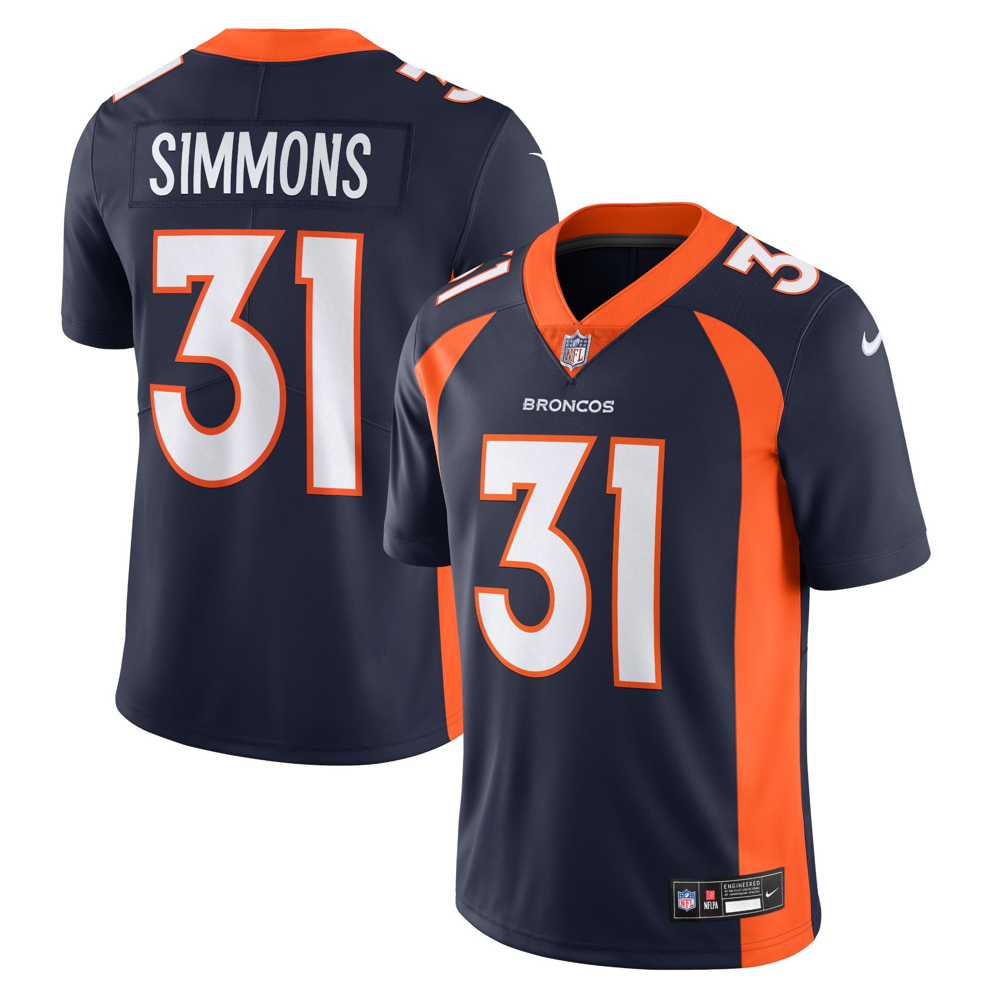 Justin Simmons Denver Broncos Nike  Vapor Untouchable Limited Jersey   Navy