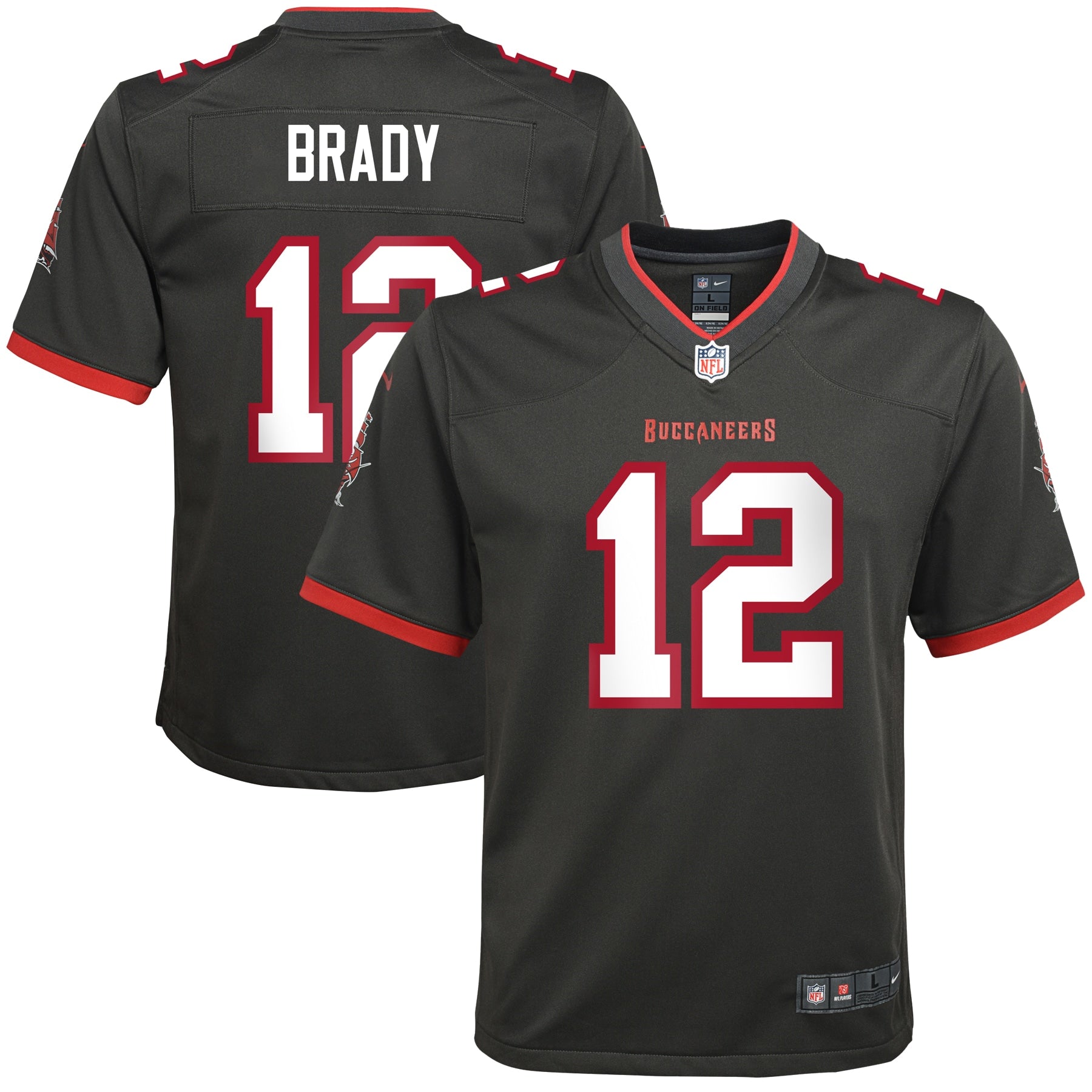 Tom Brady Tampa Bay Buccaneers Nike Youth Alternate Game Jersey   Pewter
