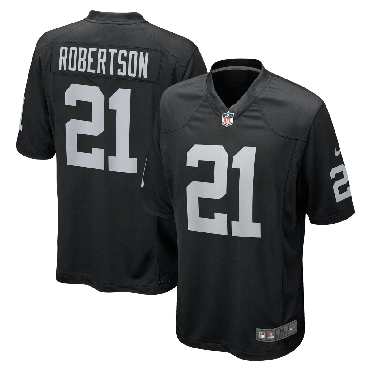 Amik Robertson Las Vegas Raiders Nike Team Game Jersey   Black