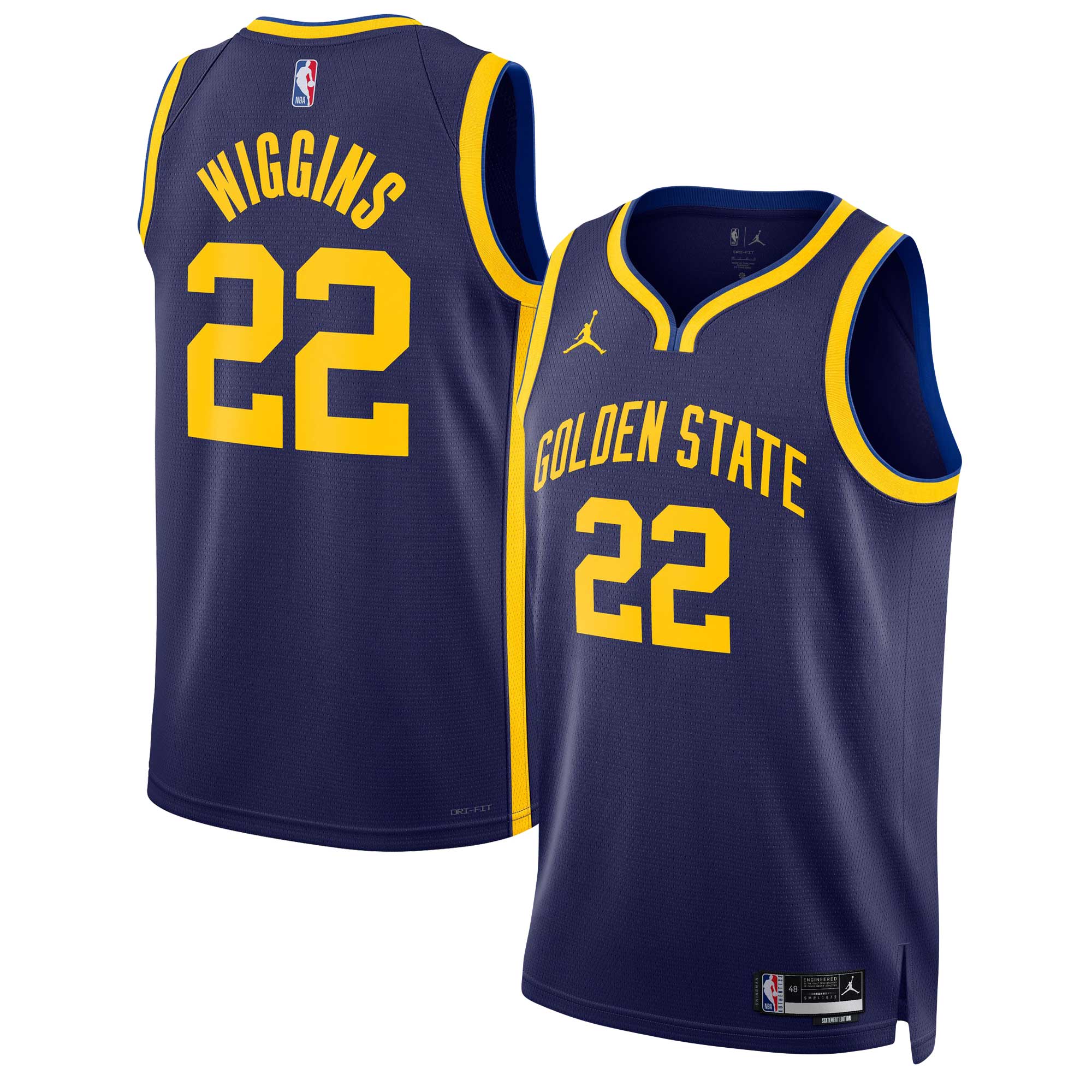 Andrew Wiggins Golden State Warriors Jordans Brand Unisex Swingman Jersey - Statement Edition - Navy