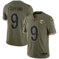 Matthew Stafford Los Angeles Rams Nike 2022 Salute To Service Limited Jersey   Olive