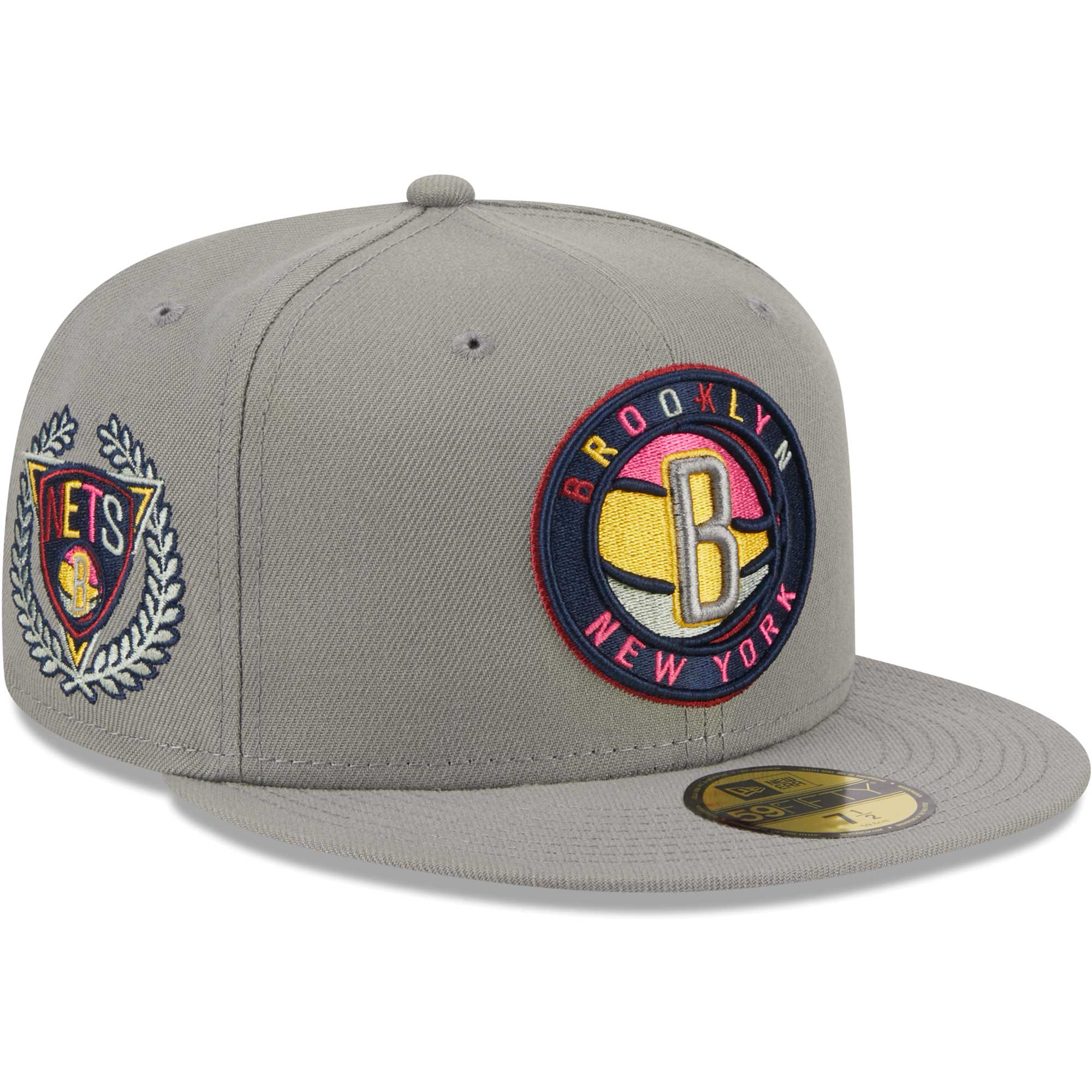 Brooklyn Nets New Era Color Pack 59FIFTY Fitted Hat - Gray