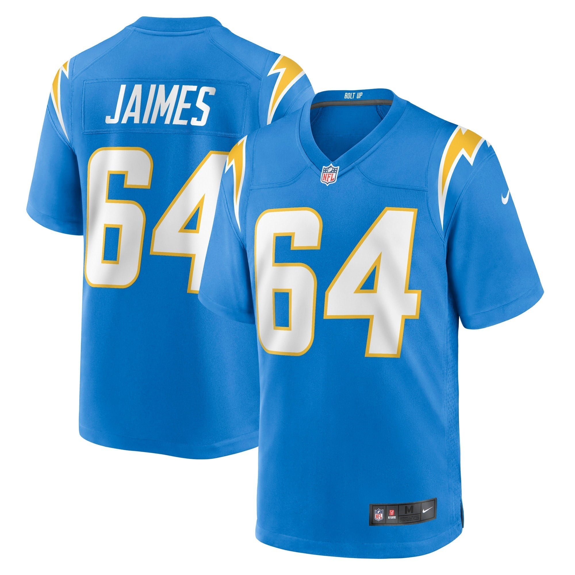 Men s Nike Brenden Jaimes Powder Blue Los Angeles Chargers Game Jersey