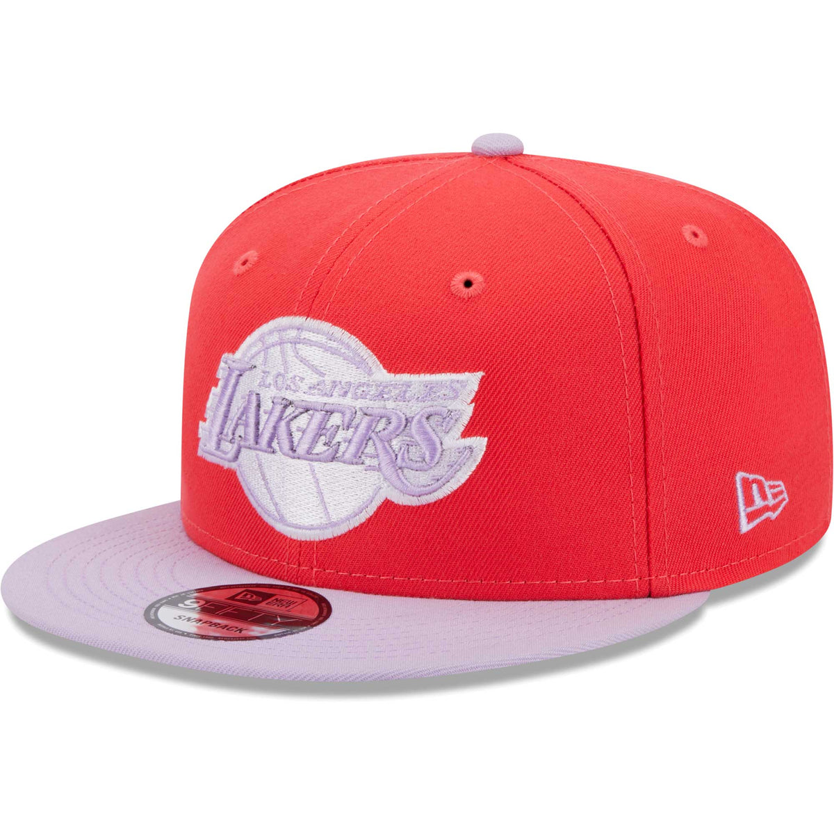 Los Angeles Lakers New Era 2-Tone Color Pack 9FIFTY Snapback Hat - Red/Lavender