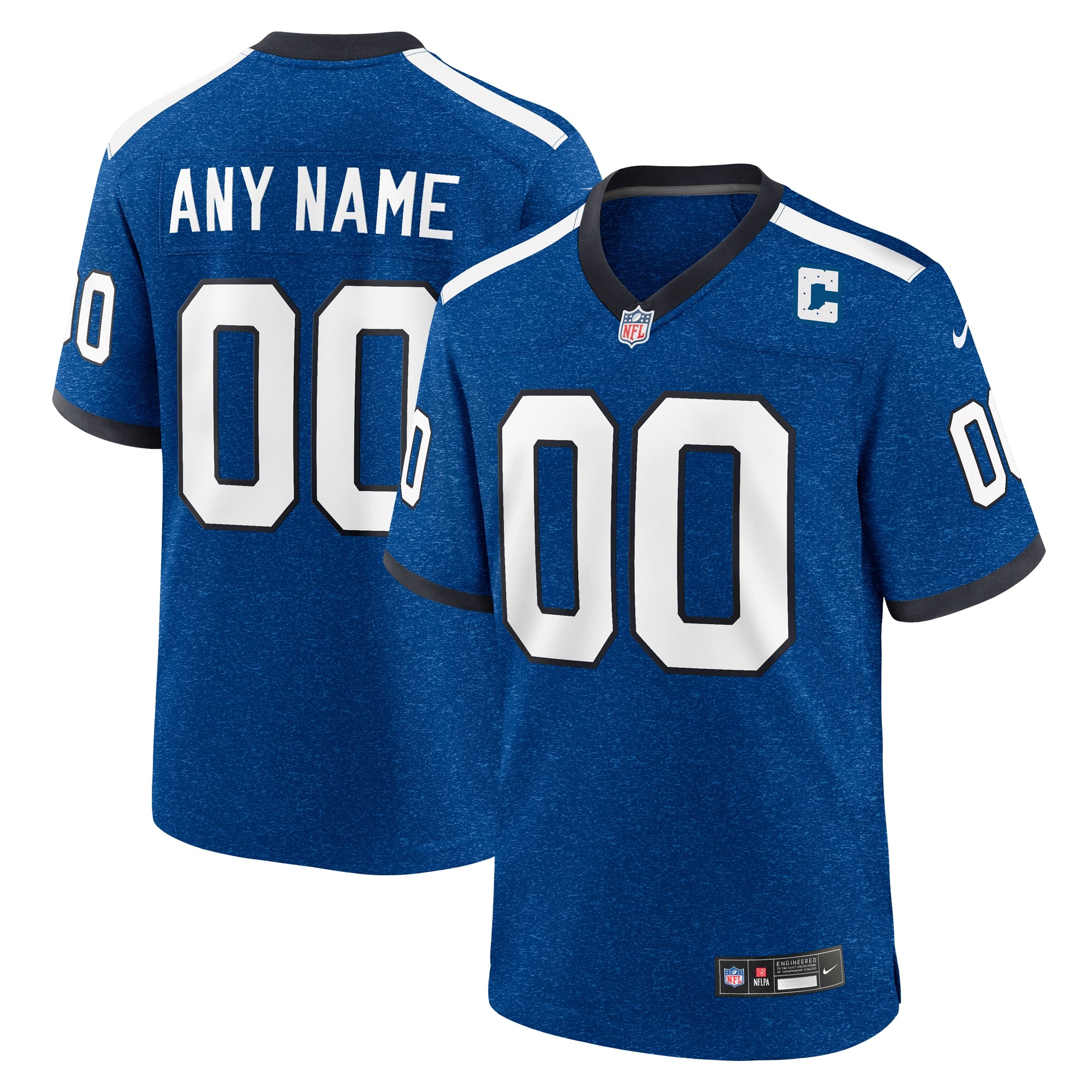 Indiana Nights Indianapolis Colts Nike Alternate Custom Game Jersey   Blue
