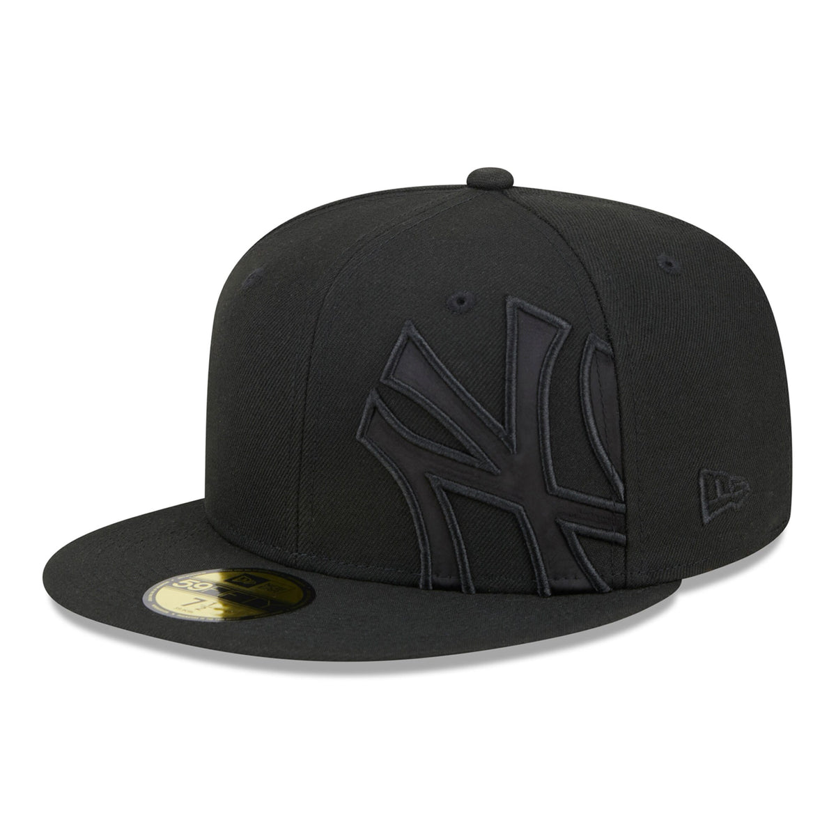 New York Yankees New Era Satin Peek 59FIFTY Fitted Hat - Black