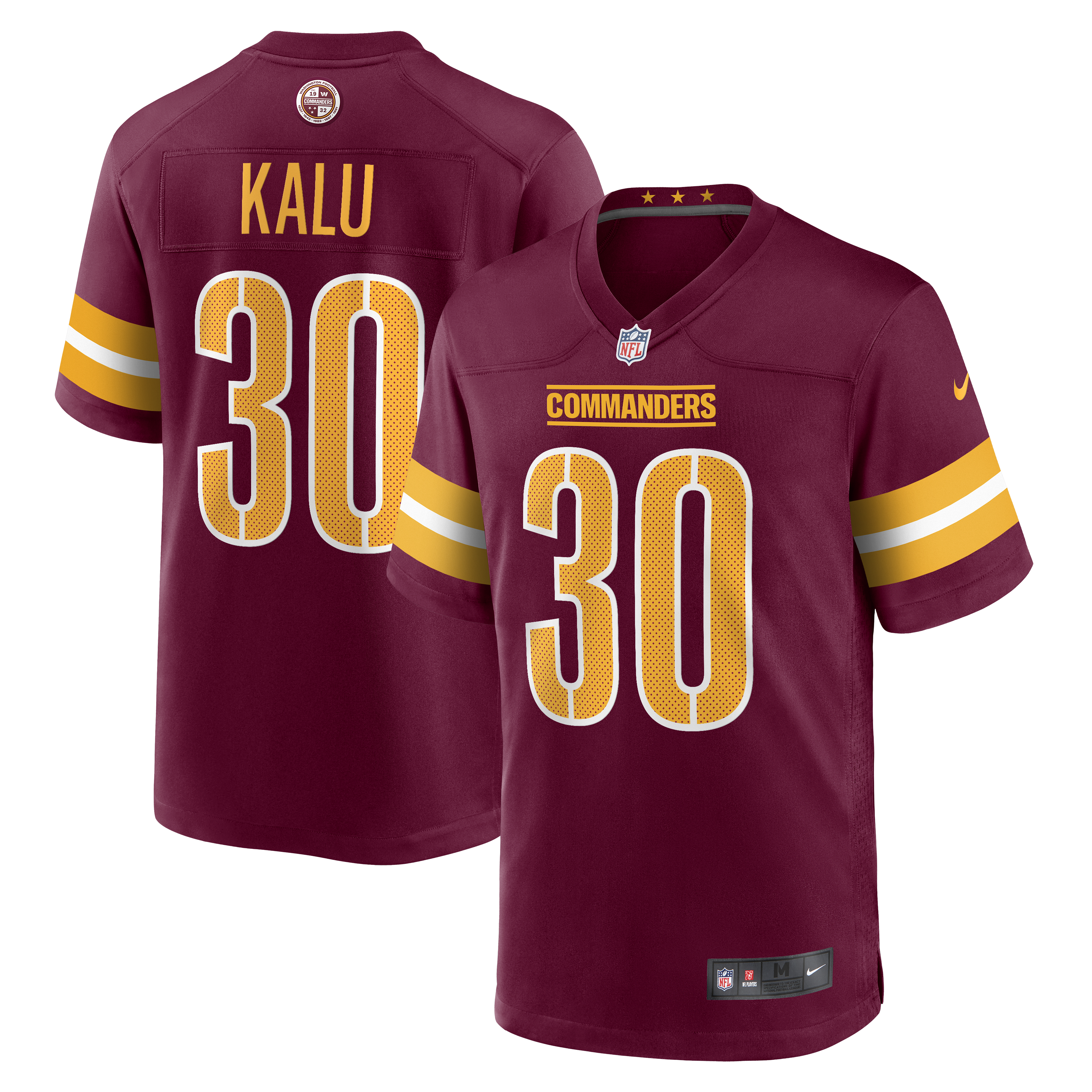 Joshua Kalu Washington Commanders Nike  Game Jersey   Burgundy