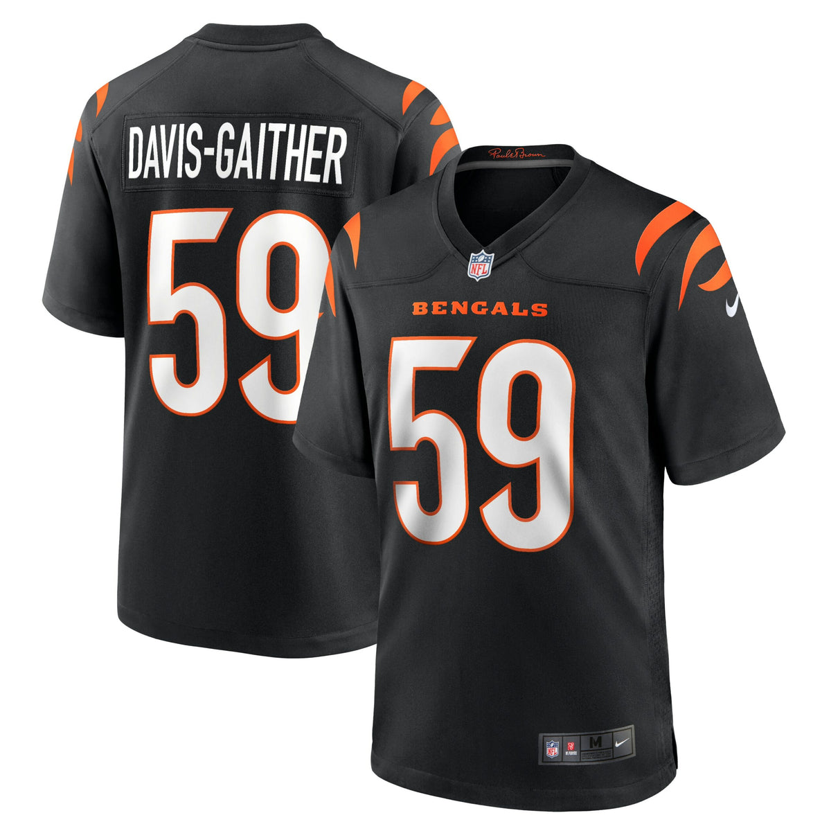 Akeem Davis-Gaither Cincinnati Bengals Nike Game Player Jersey   Black
