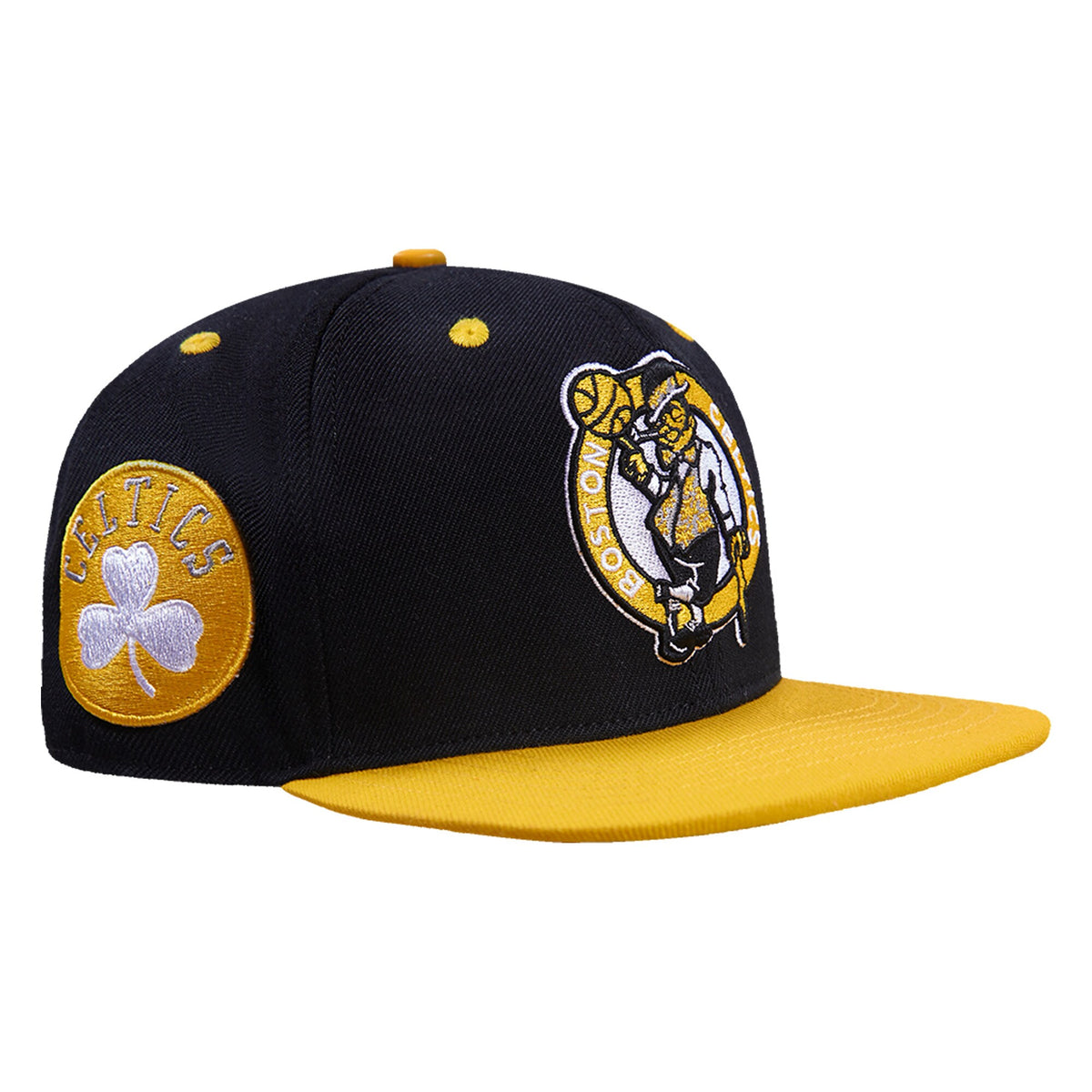 Boston Celtics Pro Standard Sneaker Hook Snapback Hat - Black/Yellow