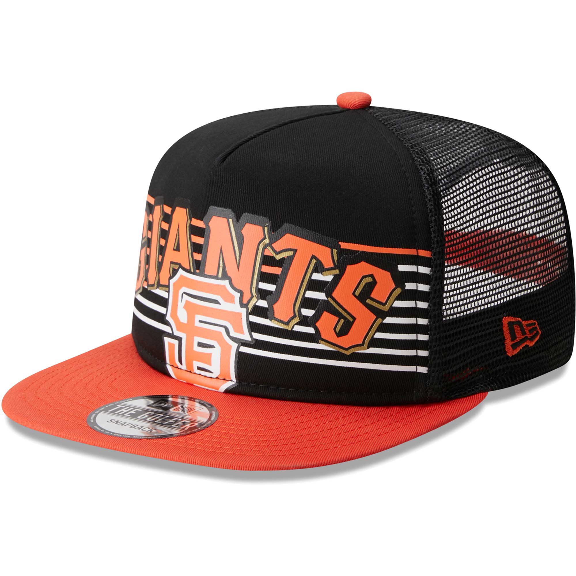San Francisco Giants New Era Speed Golfer Trucker Snapback Hat - Black