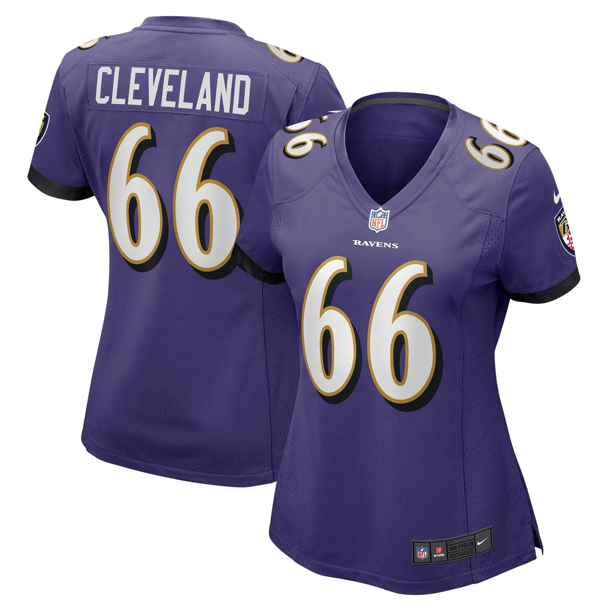 Women s Nike Ben Cleveland Purple Baltimore Ravens Game Jersey
