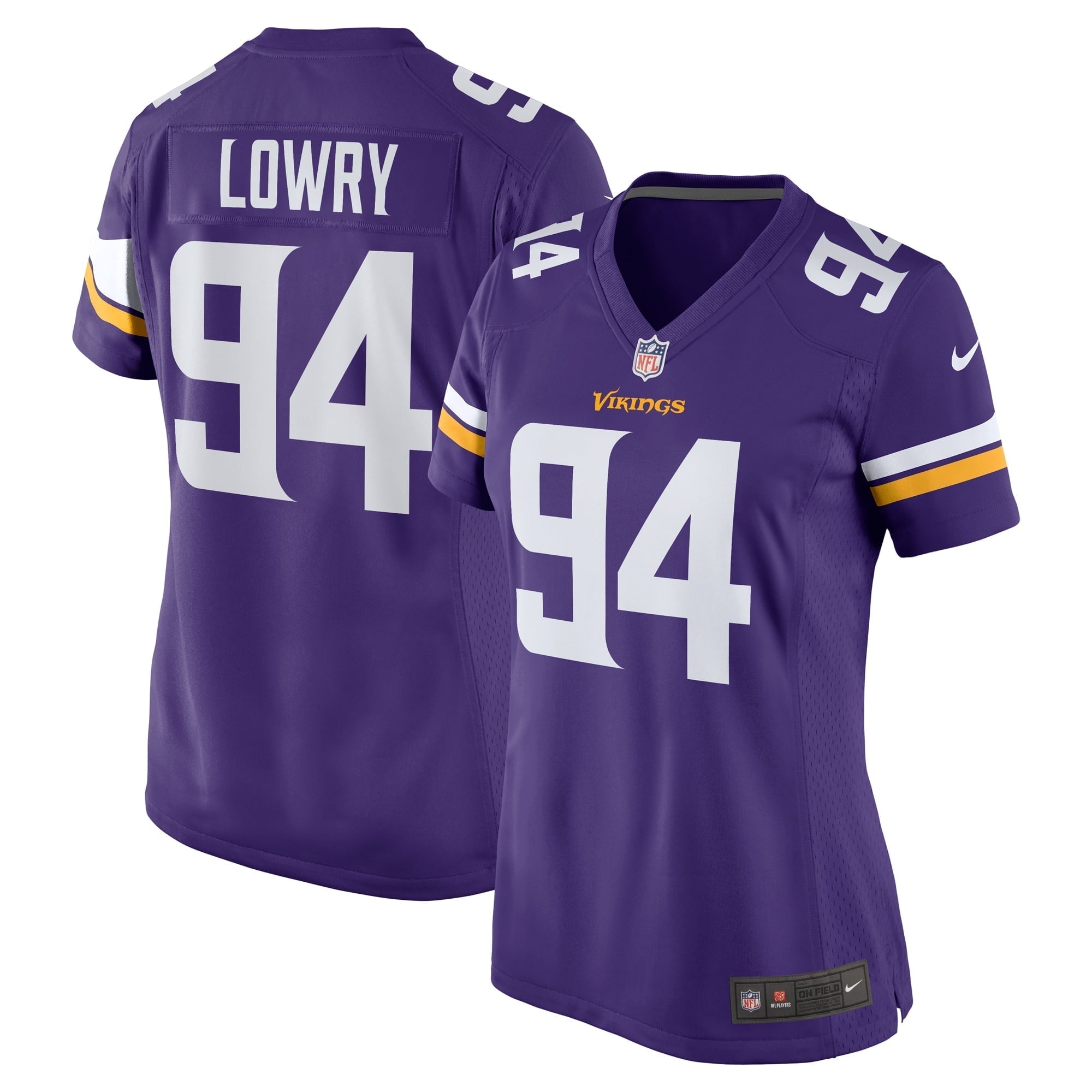Women s Nike Dean Lowry Purple Minnesota Vikings Game Player Jersey