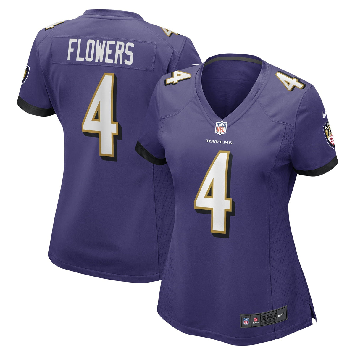 Women s Nike Zay Flowers Purple Baltimore Ravens Team Game Jersey