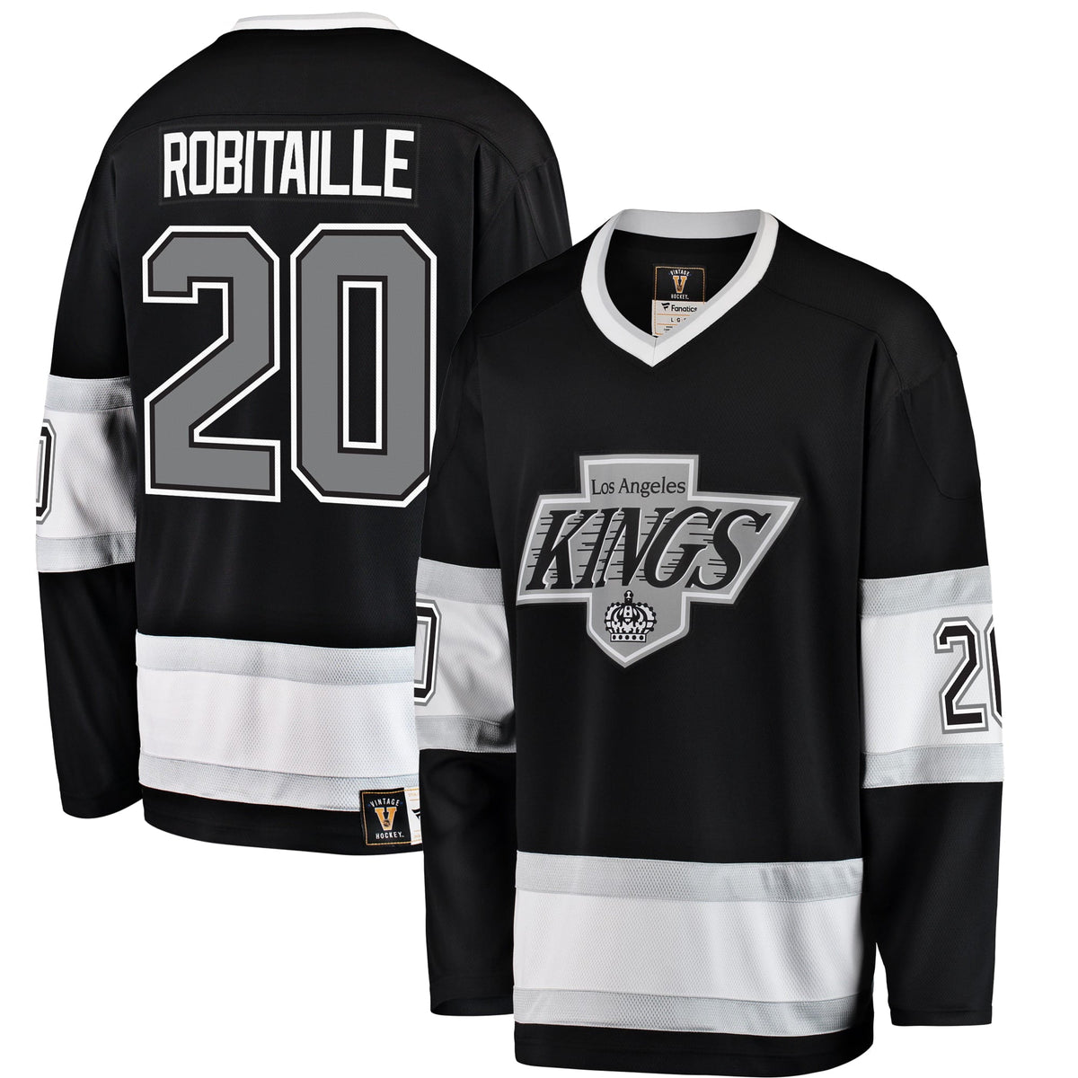 Men's Fanatics Branded Luc Robitaille Black Los Angeles Kings Premier Breakaway Retired Player Jersey