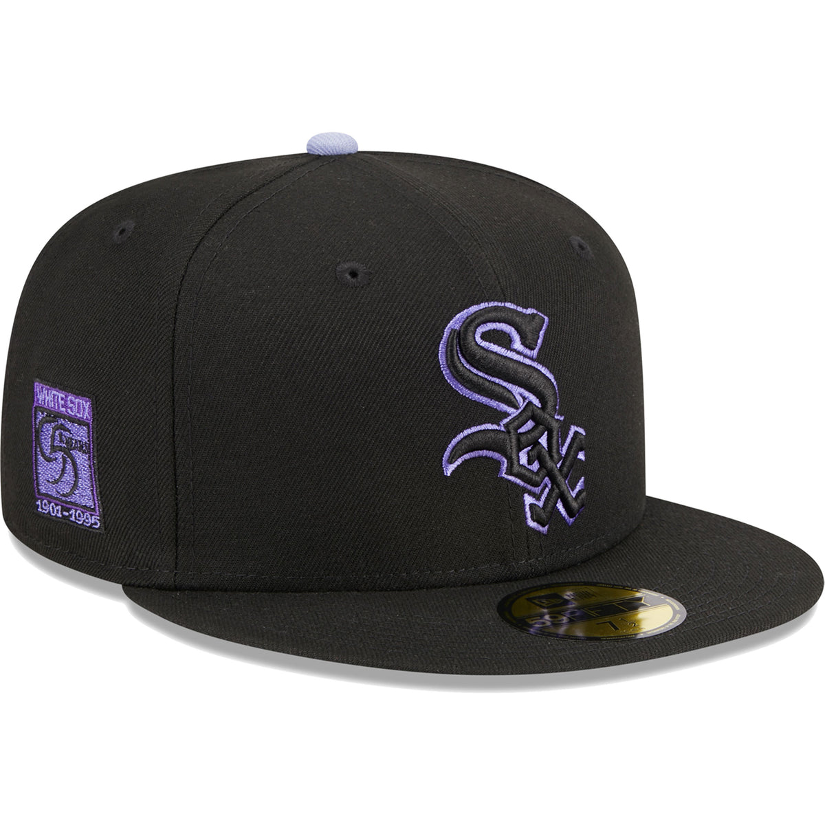 Chicago White Sox New Era Pastel Undervisor 59FIFTY Fitted Hat - Black