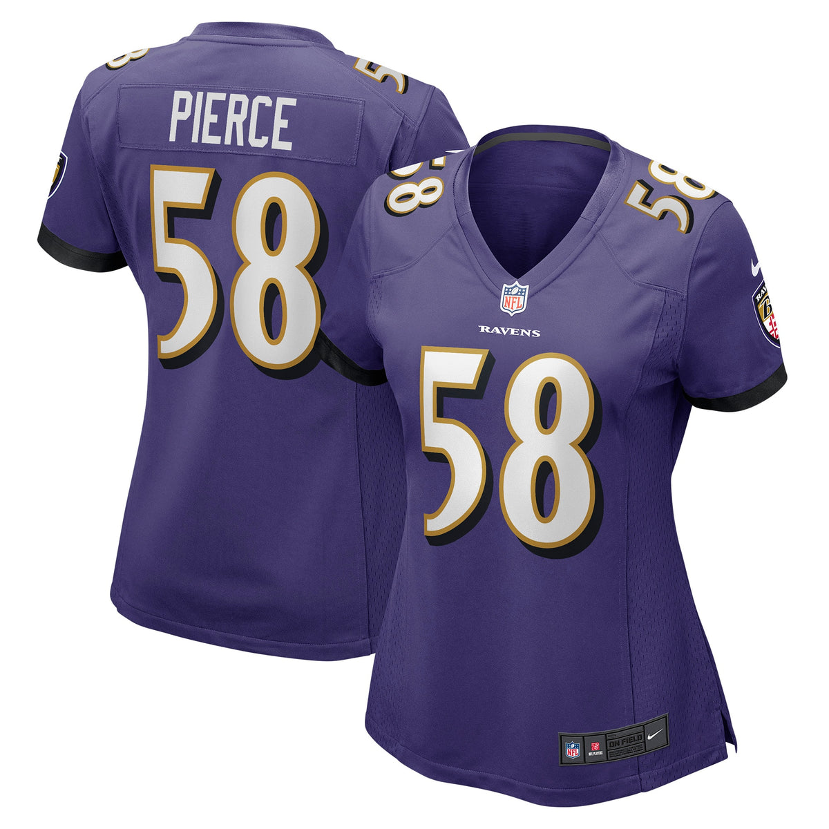 Michael Pierce Baltimore Ravens Nike Women s Player Game Jersey   Purple