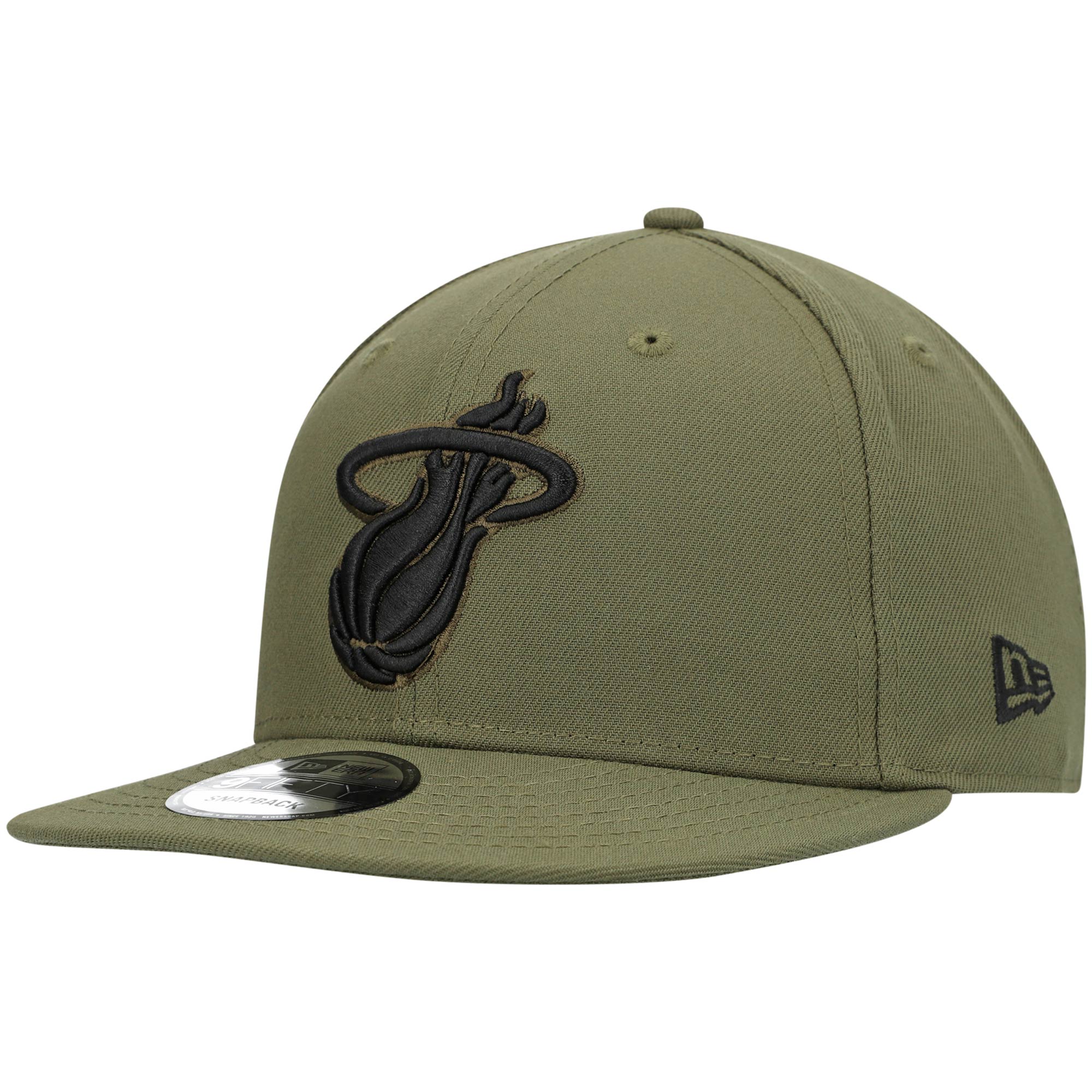 Miami Heat New Era 9FIFTY Snapback Hat - Olive