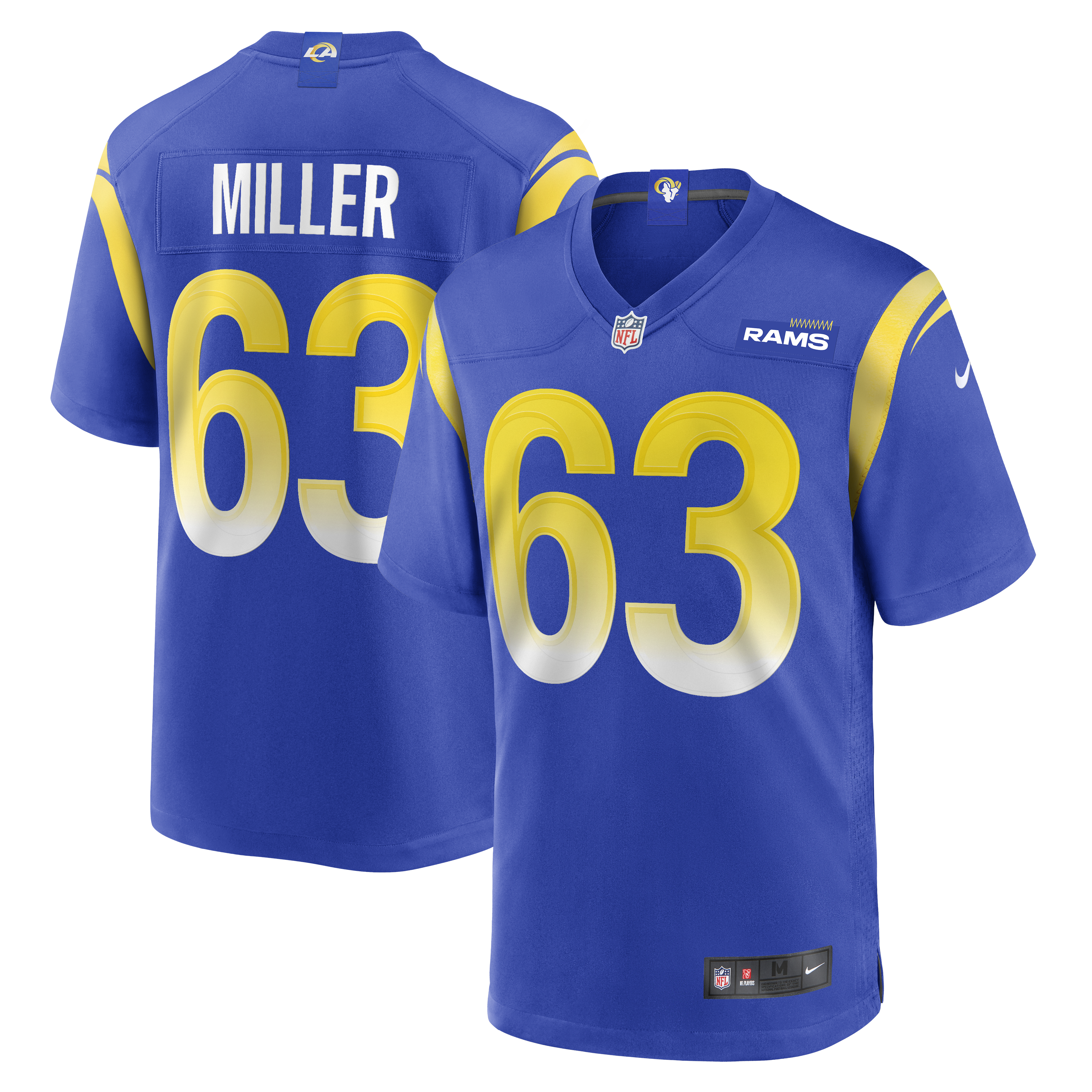 Grant Miller Los Angeles Rams Nike  Game Jersey   Royal