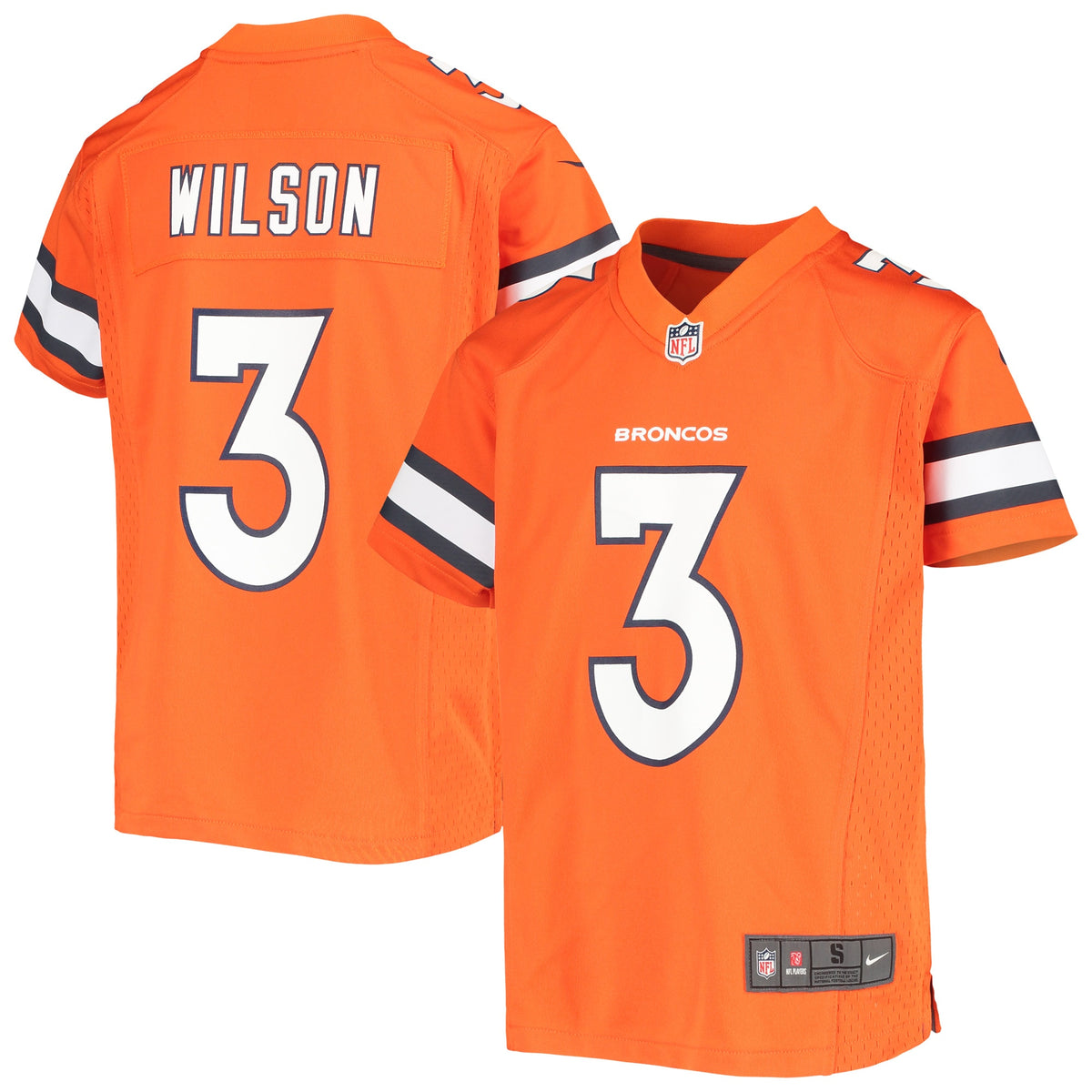 Russell Wilson Denver Broncos Nike Youth Game Jersey   Orange