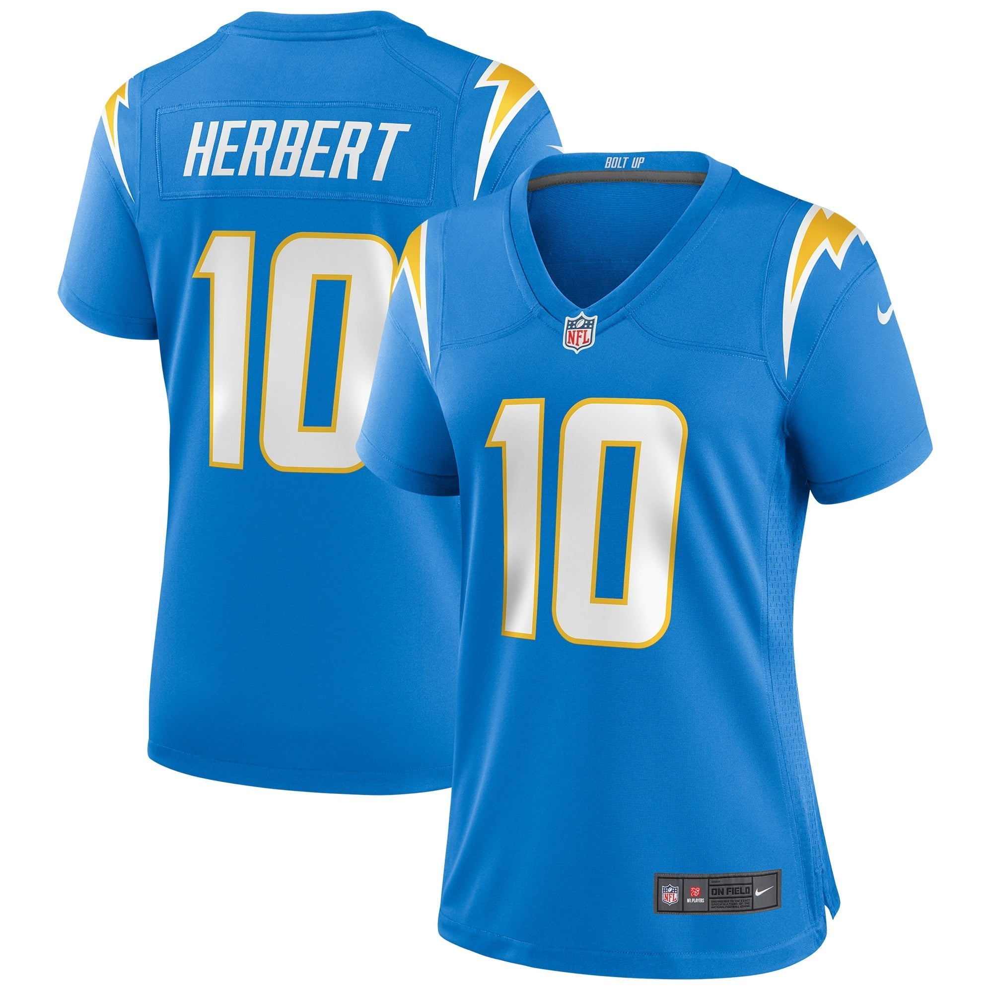 Women s Nike Justin Herbert Powder Blue Los Angeles Chargers Player Game Jersey