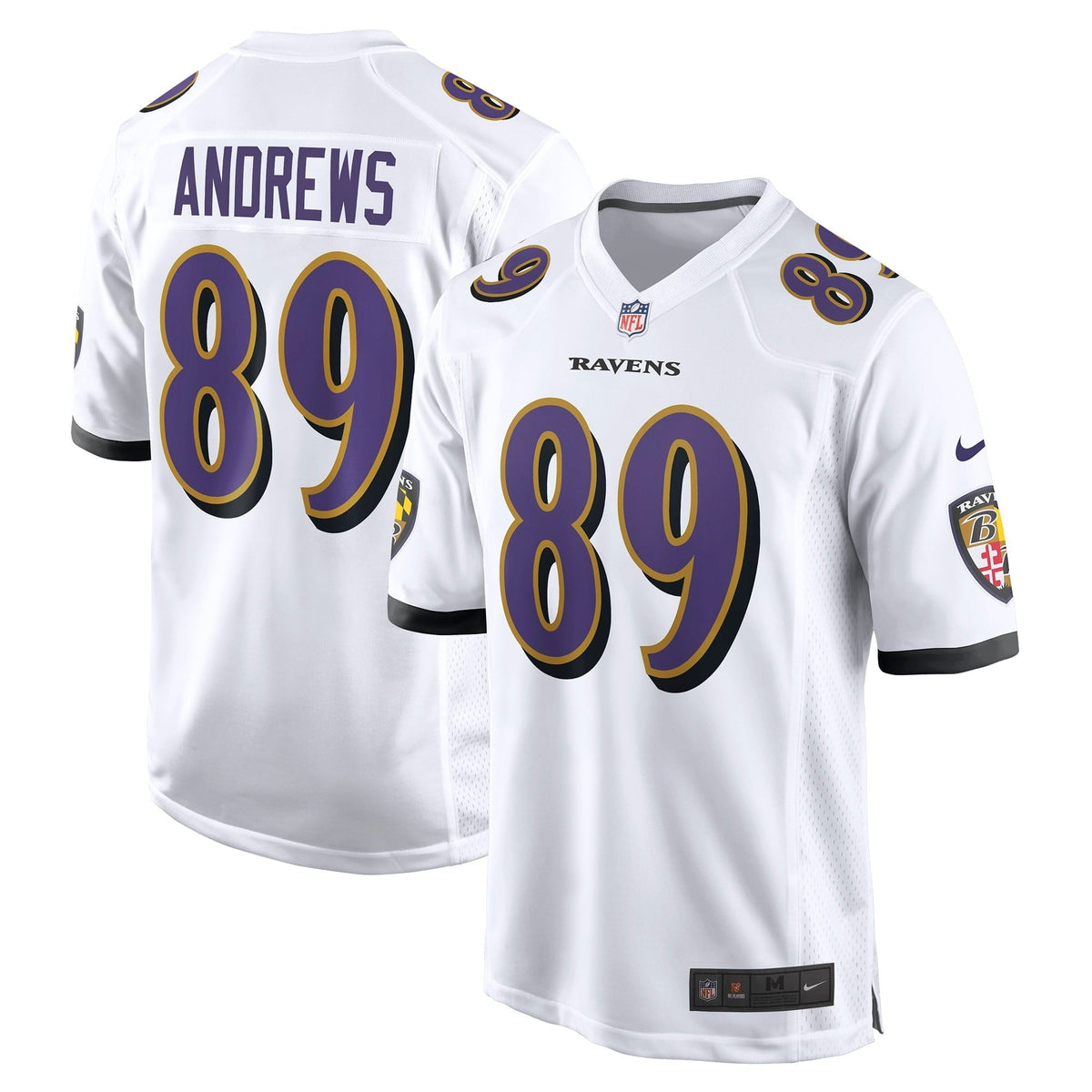 Men s Nike Mark Andrews White Baltimore Ravens Game Jersey