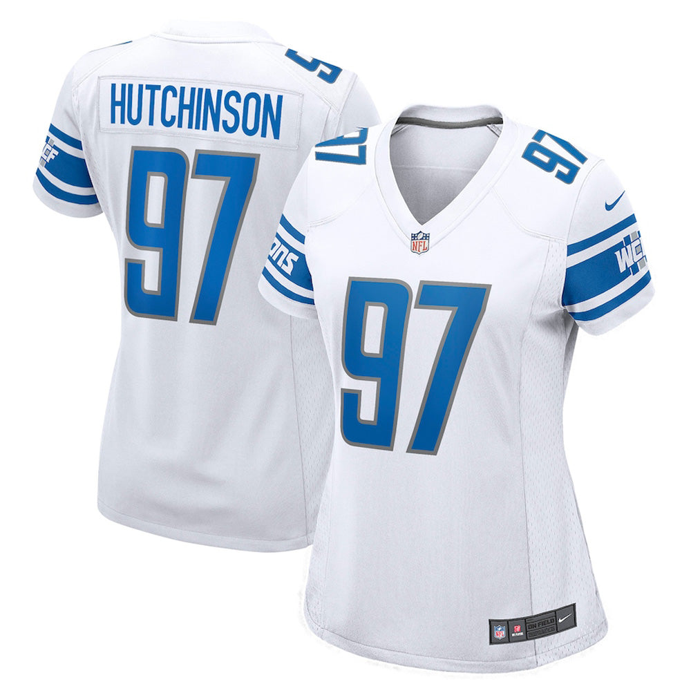 Women s Detroit Lions Aidan Hutchison Game Jersey   White