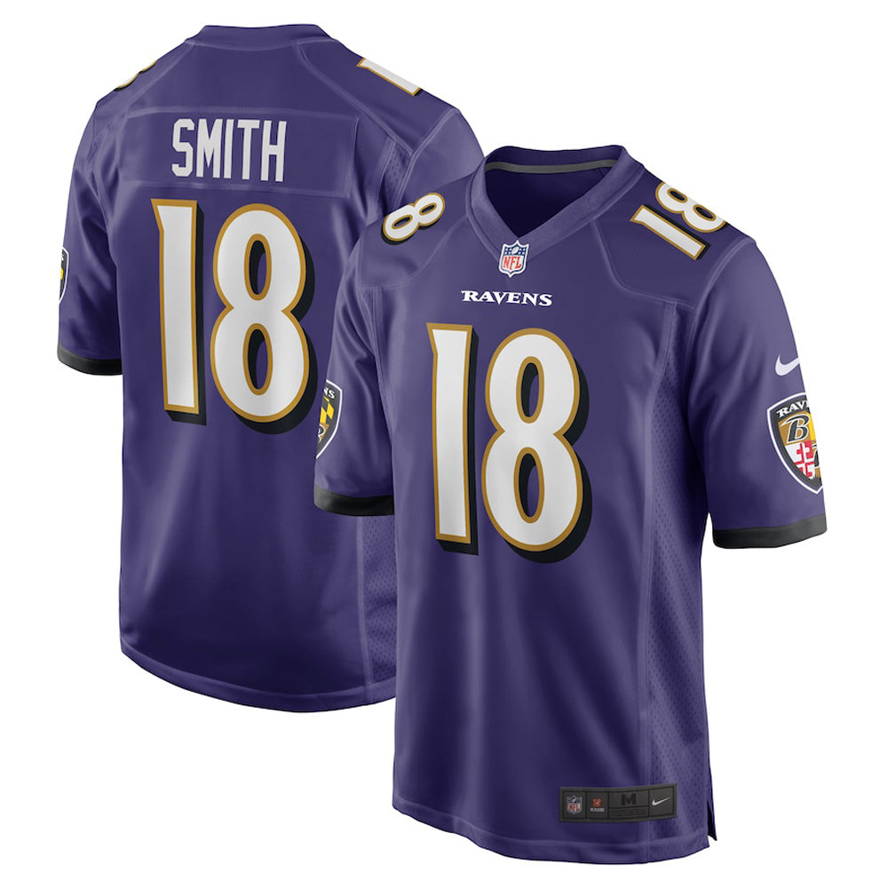 Youth Baltimore Ravens Roquan Smith Game Jersey   Purple