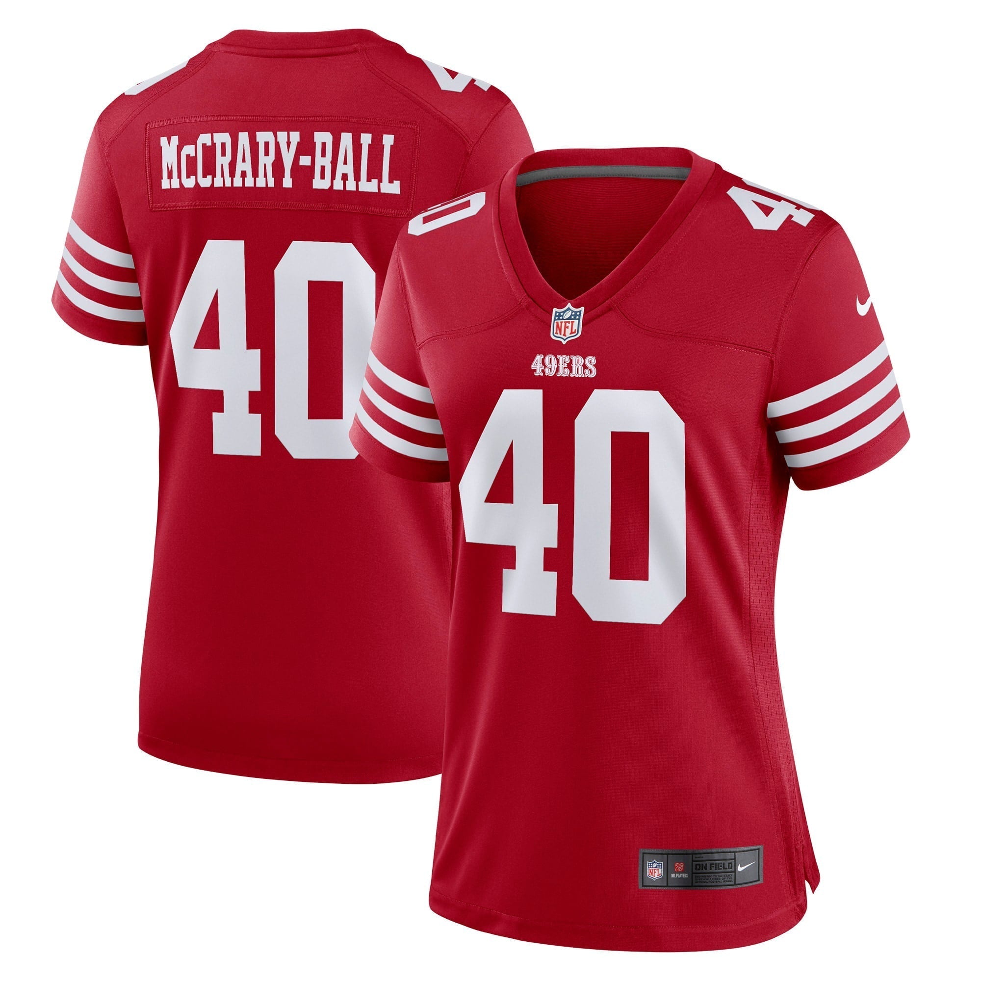 Women s Nike Marcelino McCrary-Ball Scarlet San Francisco 49ers Game Player Jersey