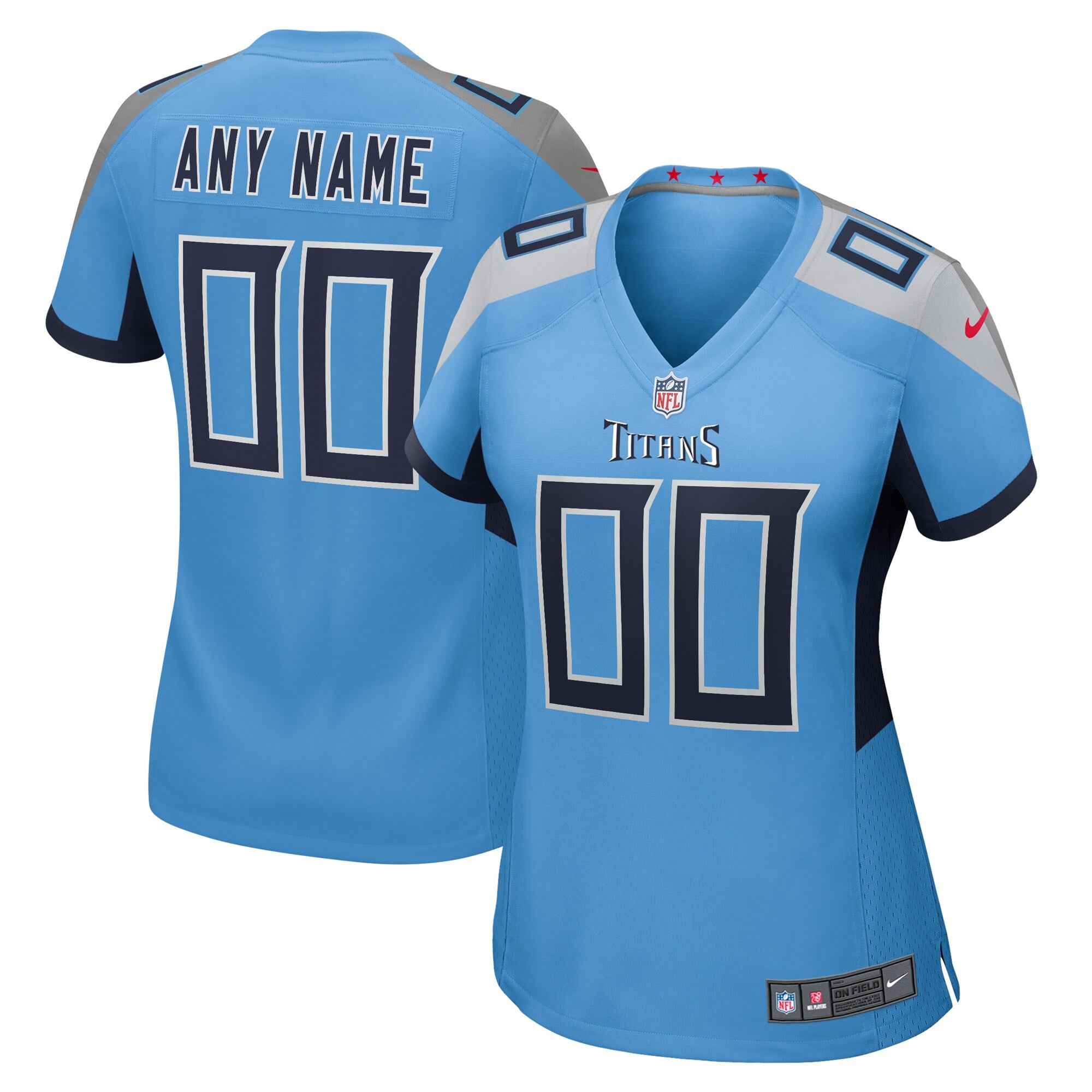 Tennessee Titans Nike Women s Alternate Custom Game Jersey   Light Blue