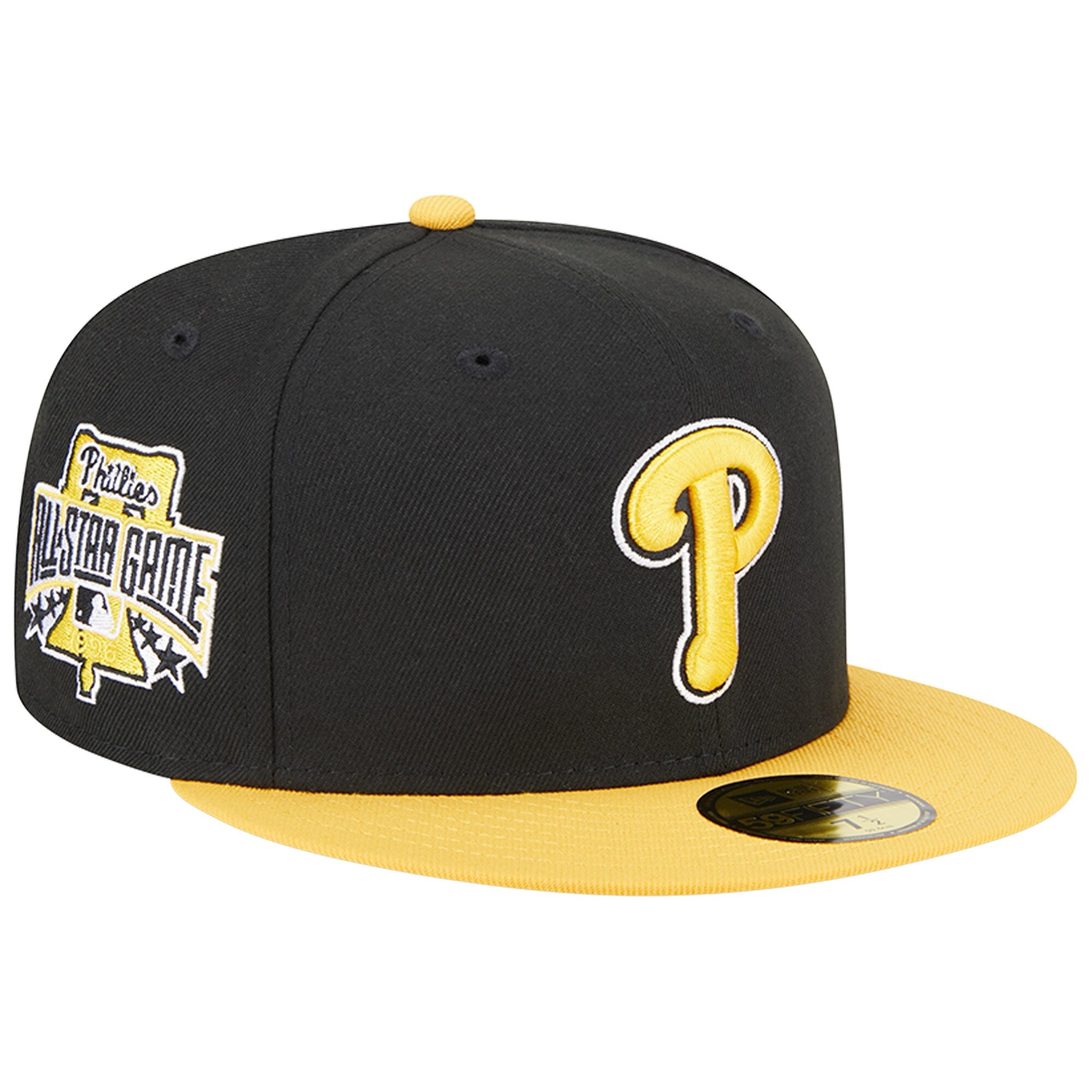 Philadelphia Phillies New Era 59FIFTY Fitted Hat - Black/Gold