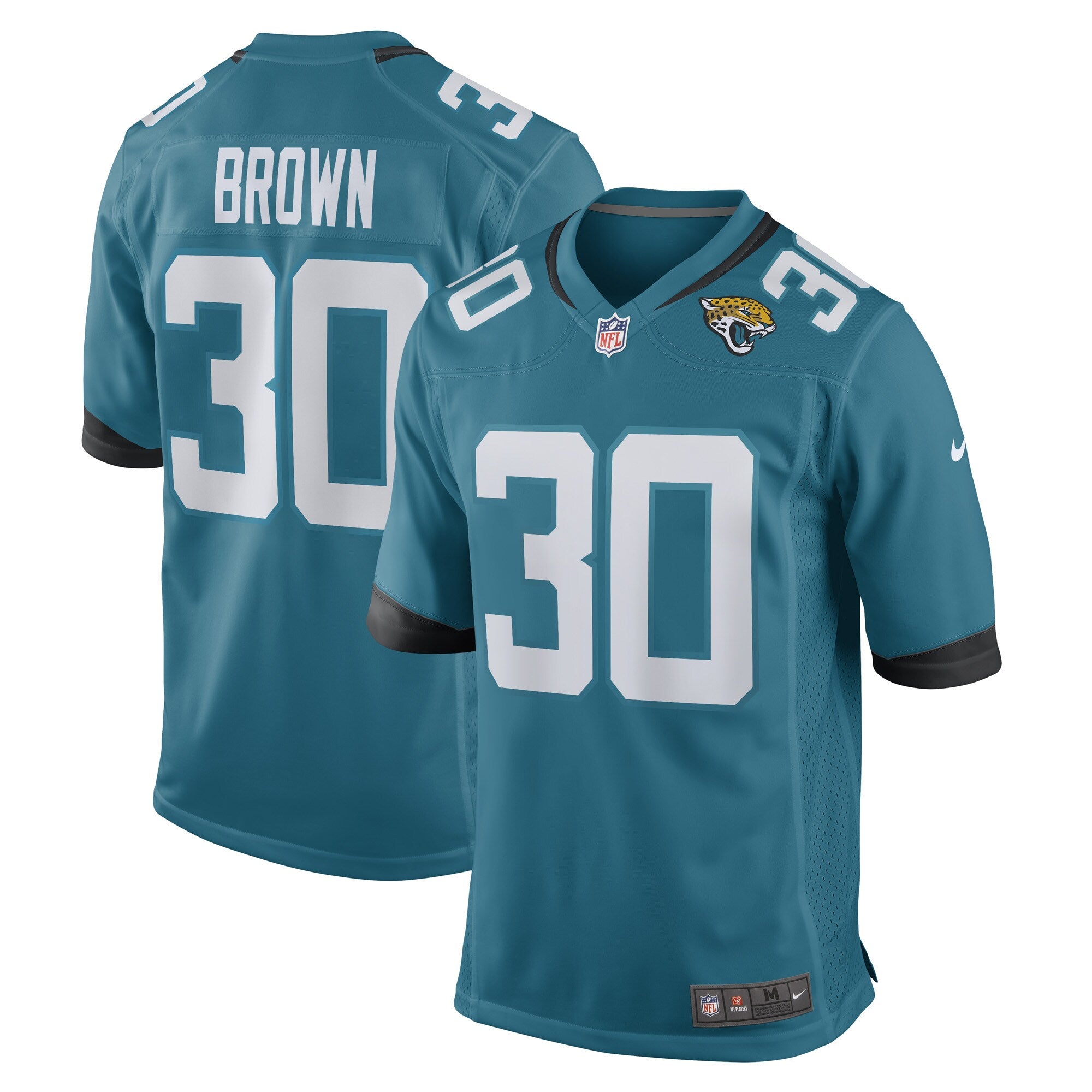 Montaric Brown Jacksonville Jaguars Nike Game Player Jersey   Teal