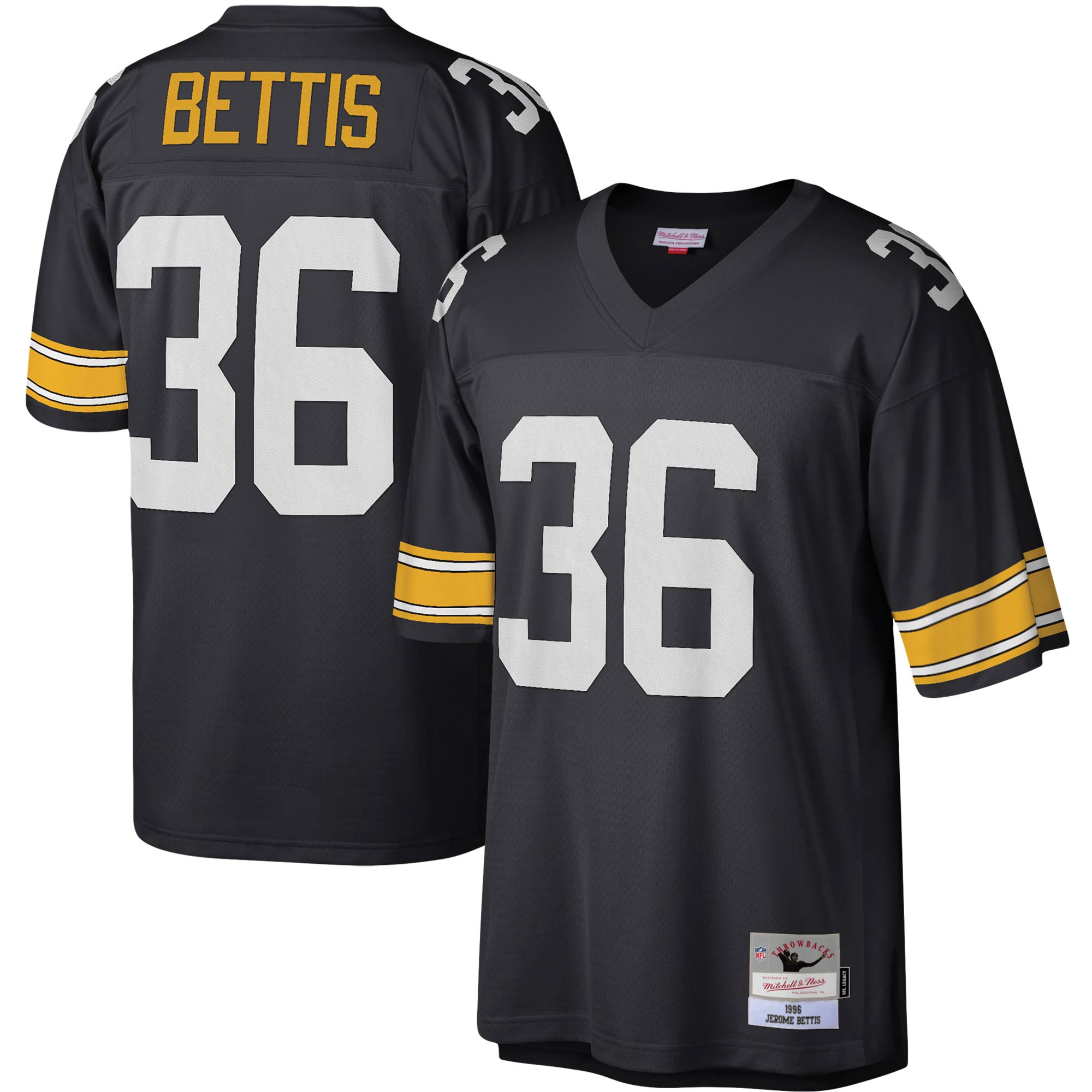 Jerome Bettis Pittsburgh Steelers Mitchell   Ness Legacy Replica Jersey   Black