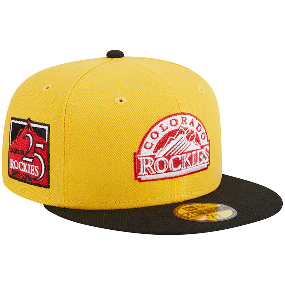 Colorado Rockies New Era Grilled 59FIFTY Fitted Hat - Yellow/Black