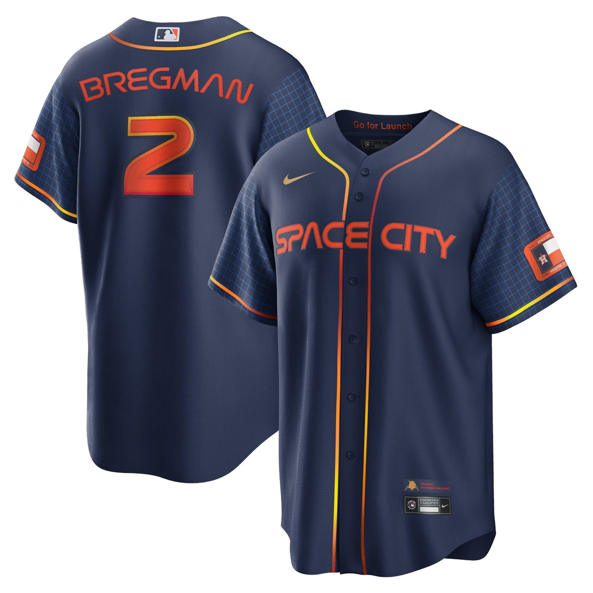 Men's Nike Alex Bregman Navy Houston Astros 2022 City Connect Replica Player Jersey
