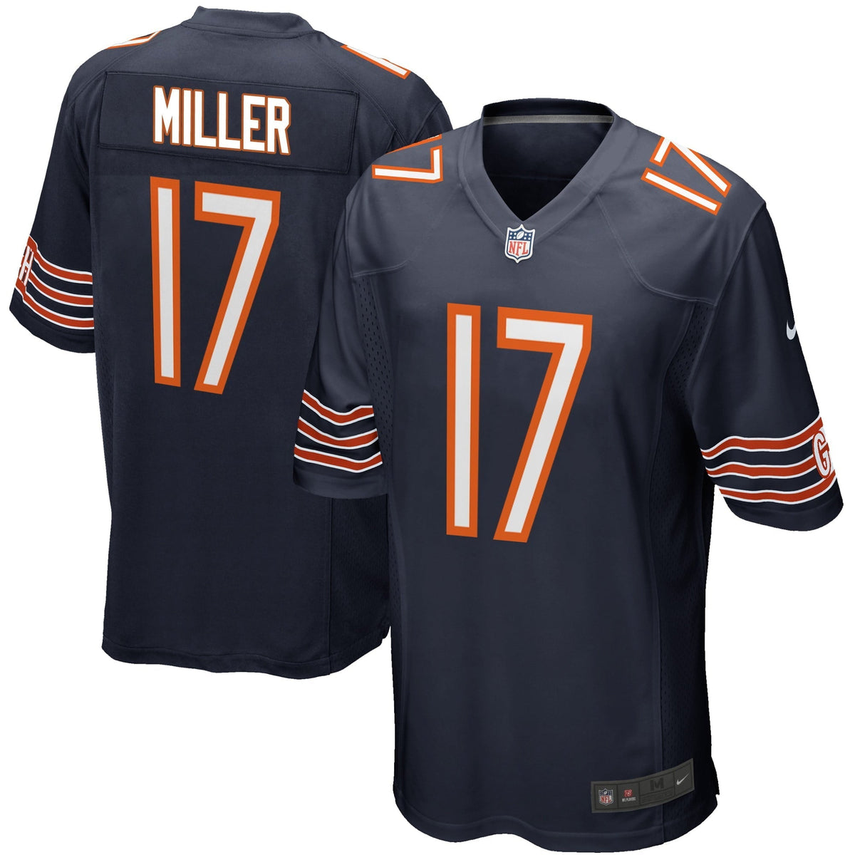Men s Nike Anthony Miller Navy Chicago Bears Game Player Jersey