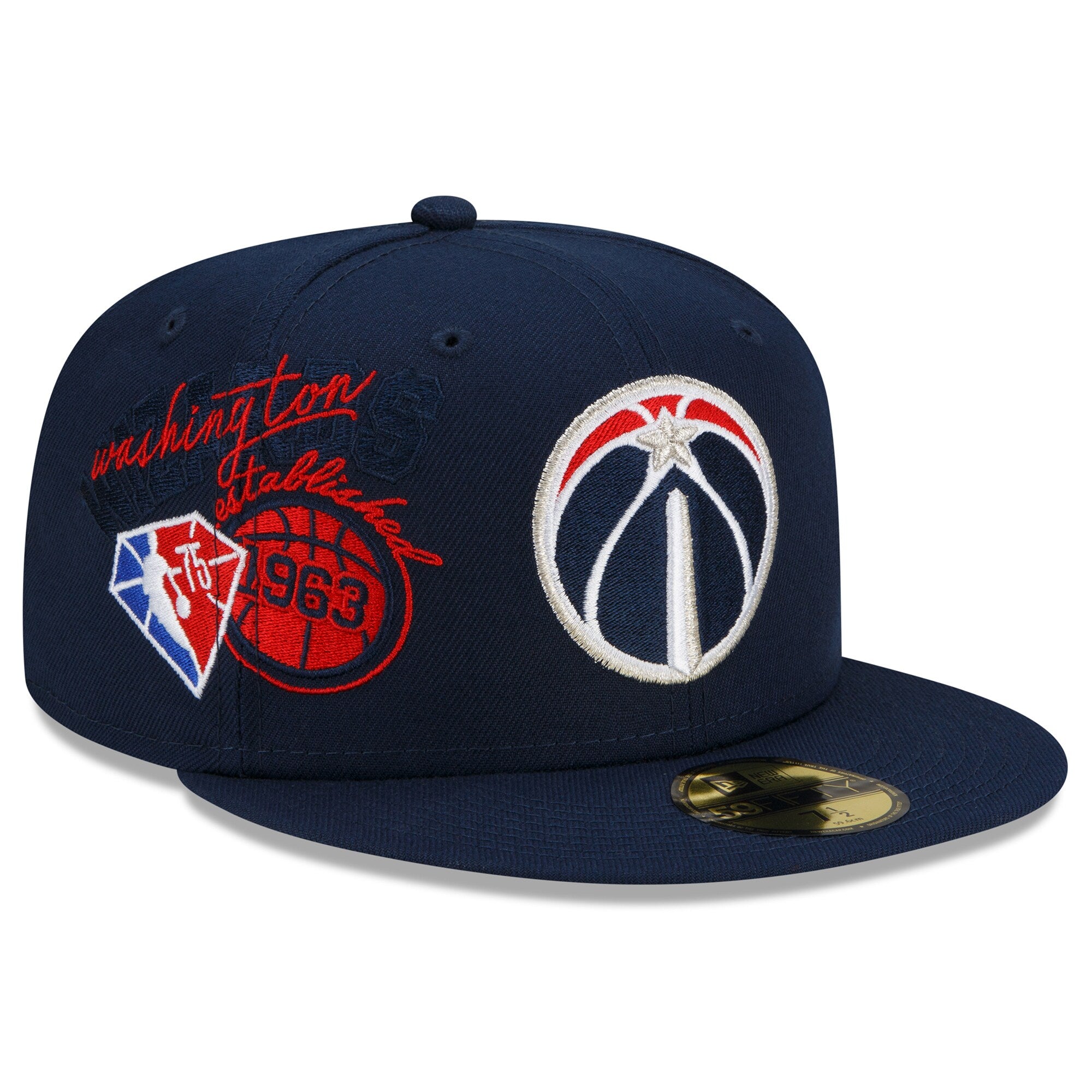 Washington Wizards New Era Back Half 59FIFTY Fitted Hat - Navy