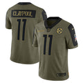 Chase Claypool Pittsburgh Steelers Nike 2021 Salute To Service Limited Player Jersey   Olive