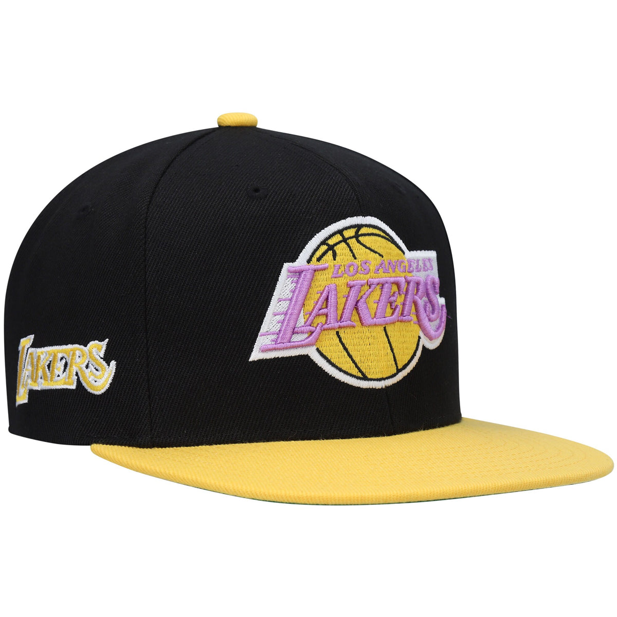 Los Angeles Lakers Mitchell & Ness Hardwood Classics Snapback Hat - Black/Gold