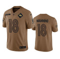 Men s Denver Broncos Peyton Manning 2023 Brown Salute To Service Limited Stitched Jersey