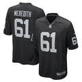 Jordans Meredith Las Vegas Raiders Nike Game Player Jersey   Black