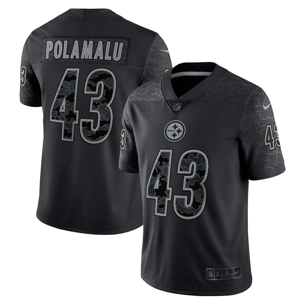 Troy Polamalu Pittsburgh Steelers Nike Retired Player RFLCTV Limited Jersey   Black