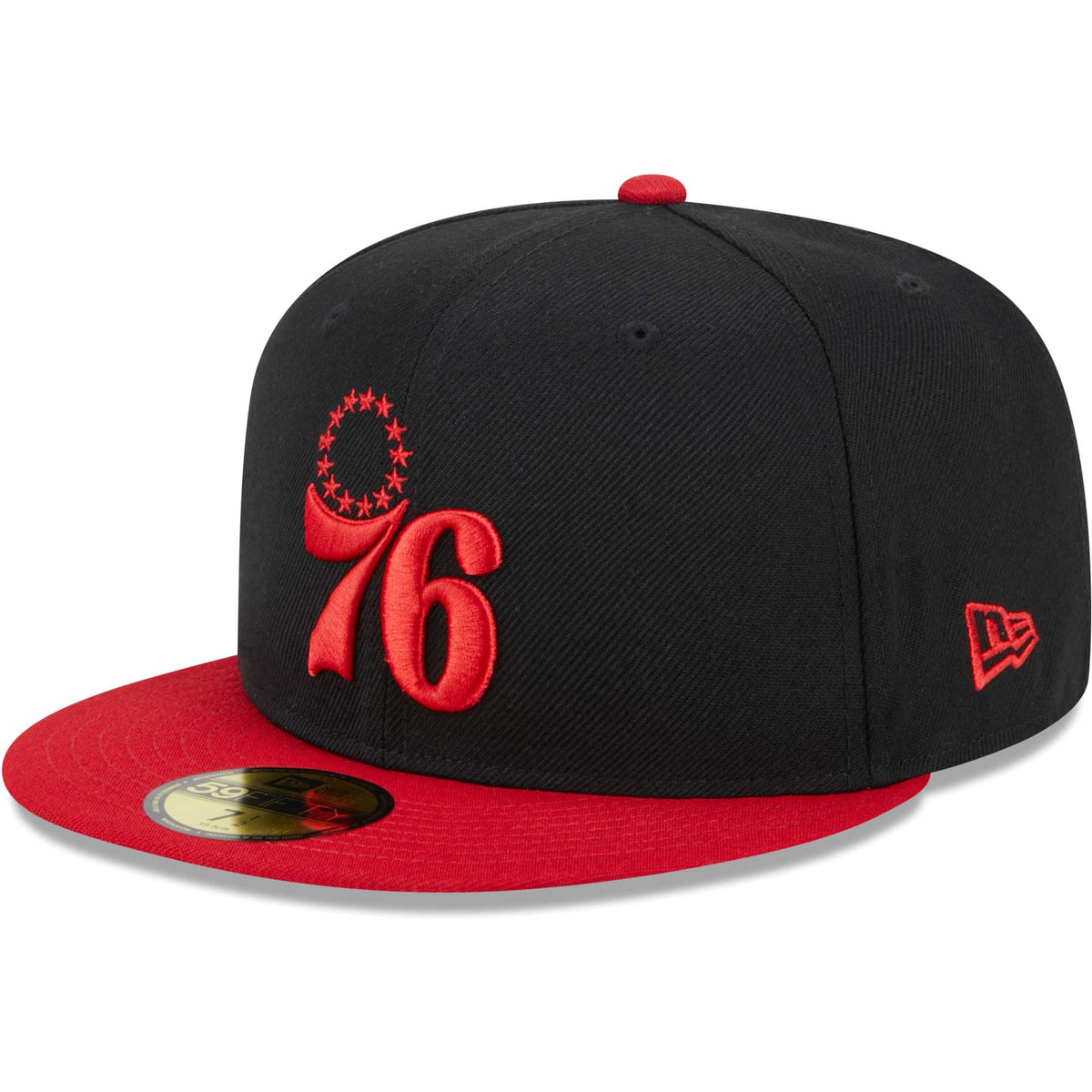 Philadelphia 76ers New Era Graffiti UV 59FIFTY Fitted Hat - Black/Red