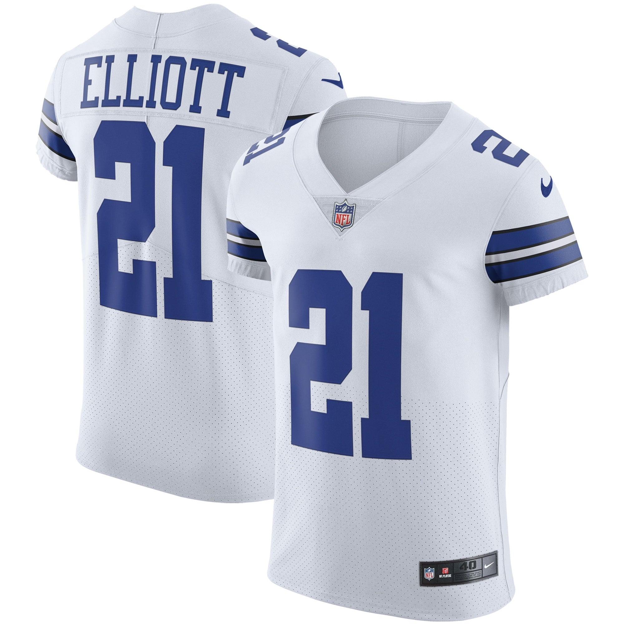 Men s Nike Ezekiel Elliott White Dallas Cowboys Vapor Elite Jersey